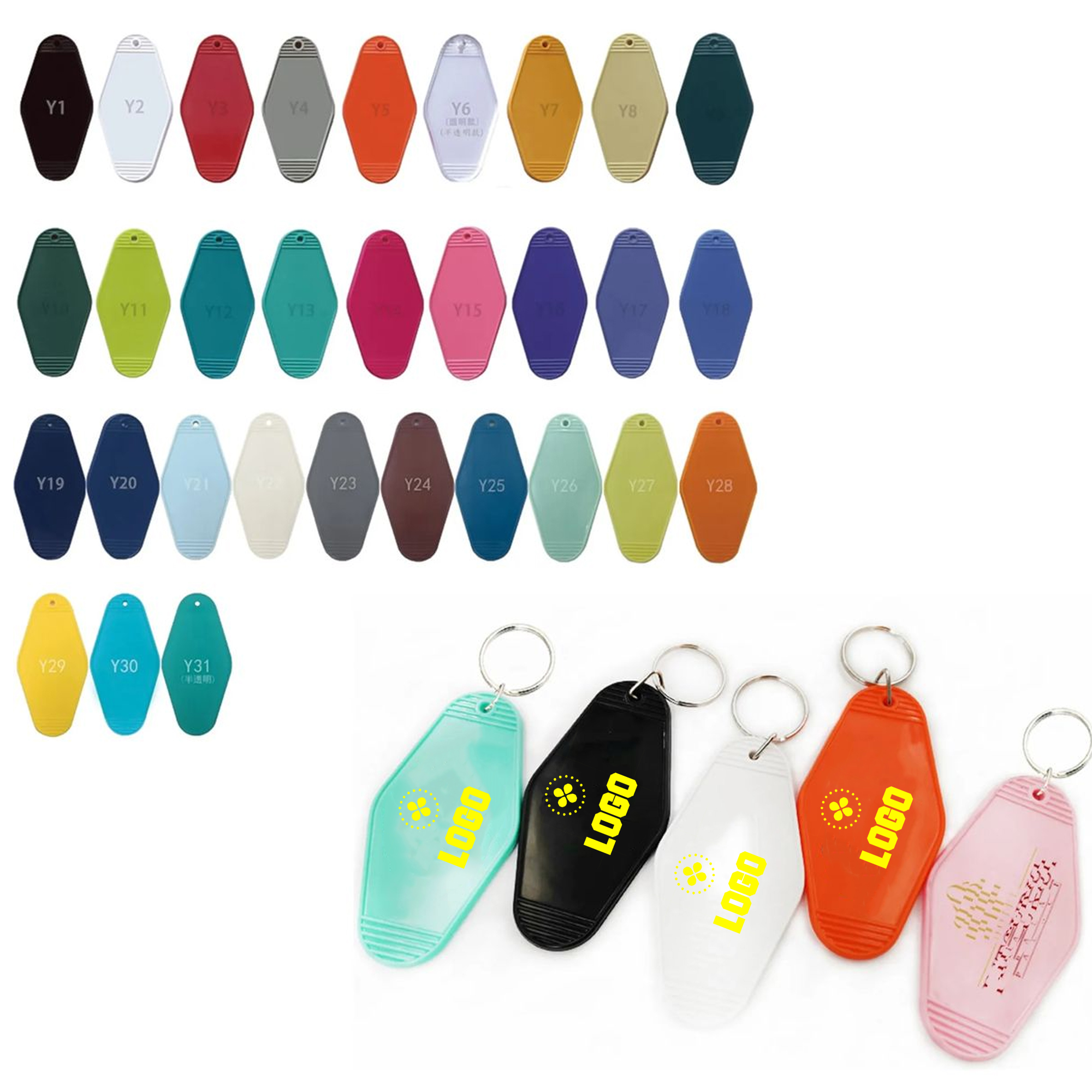 Vintage Keychain ?C Customizable Plastic Hotel Tag 2