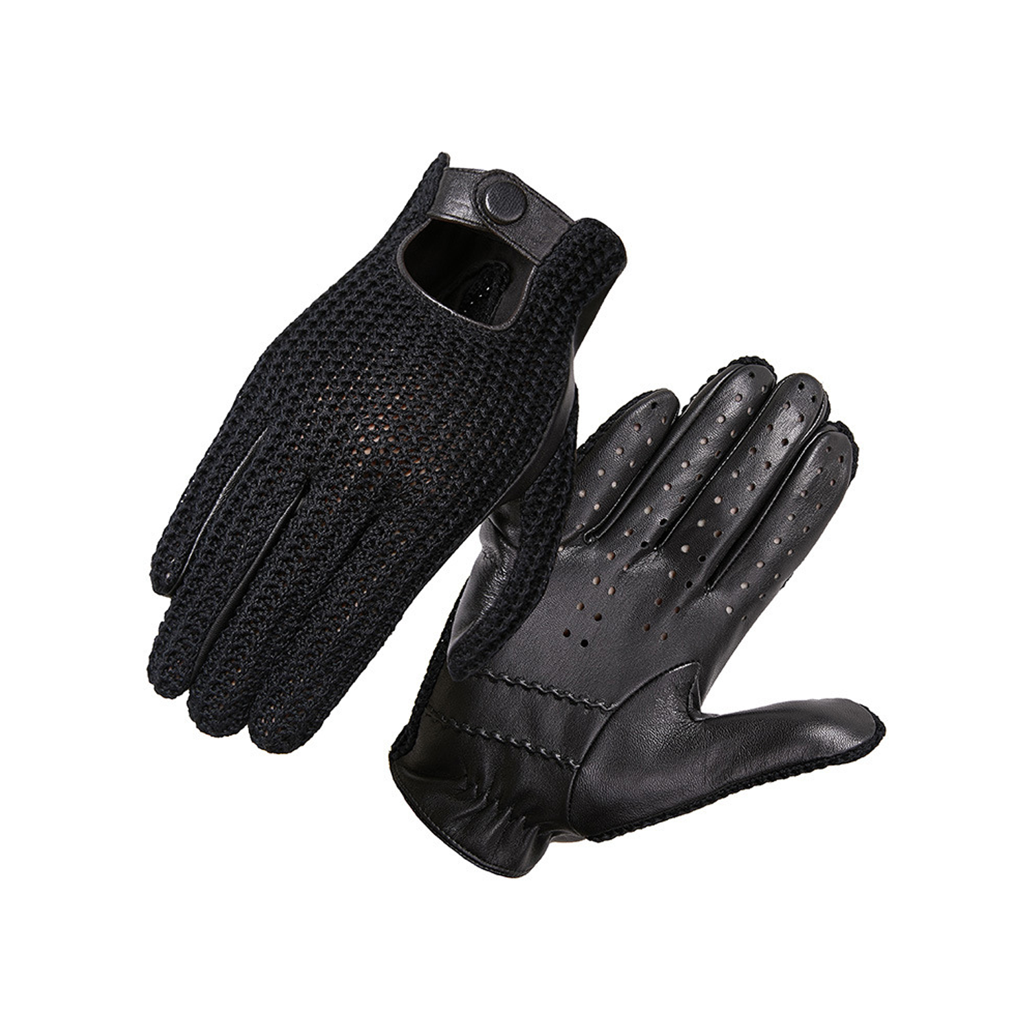 Genuine leather woven anti-slip gloves 3