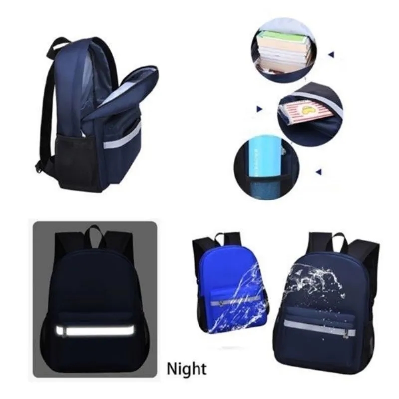 Water Resistant School Backpack w/ Reflective Strip 12