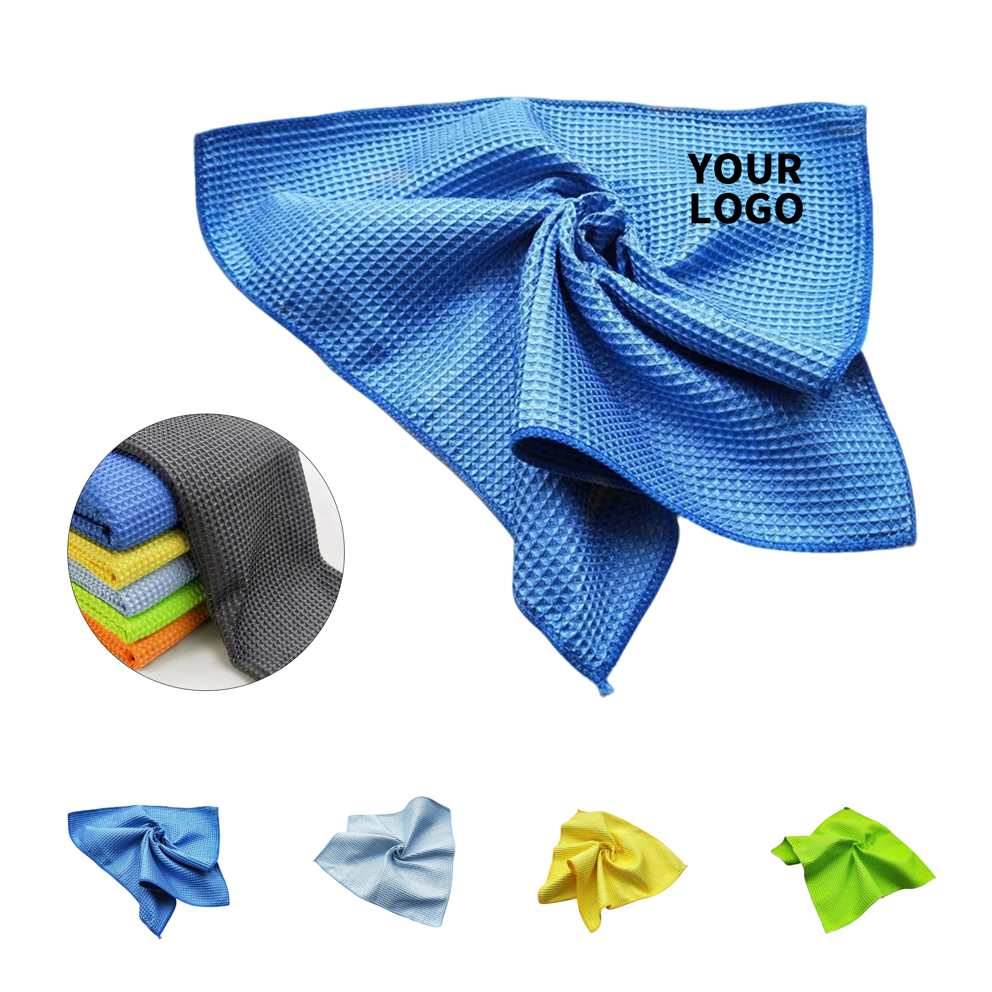 Microfiber Cleaning Towel 16" x 16" With Honeycomb Pattern 2