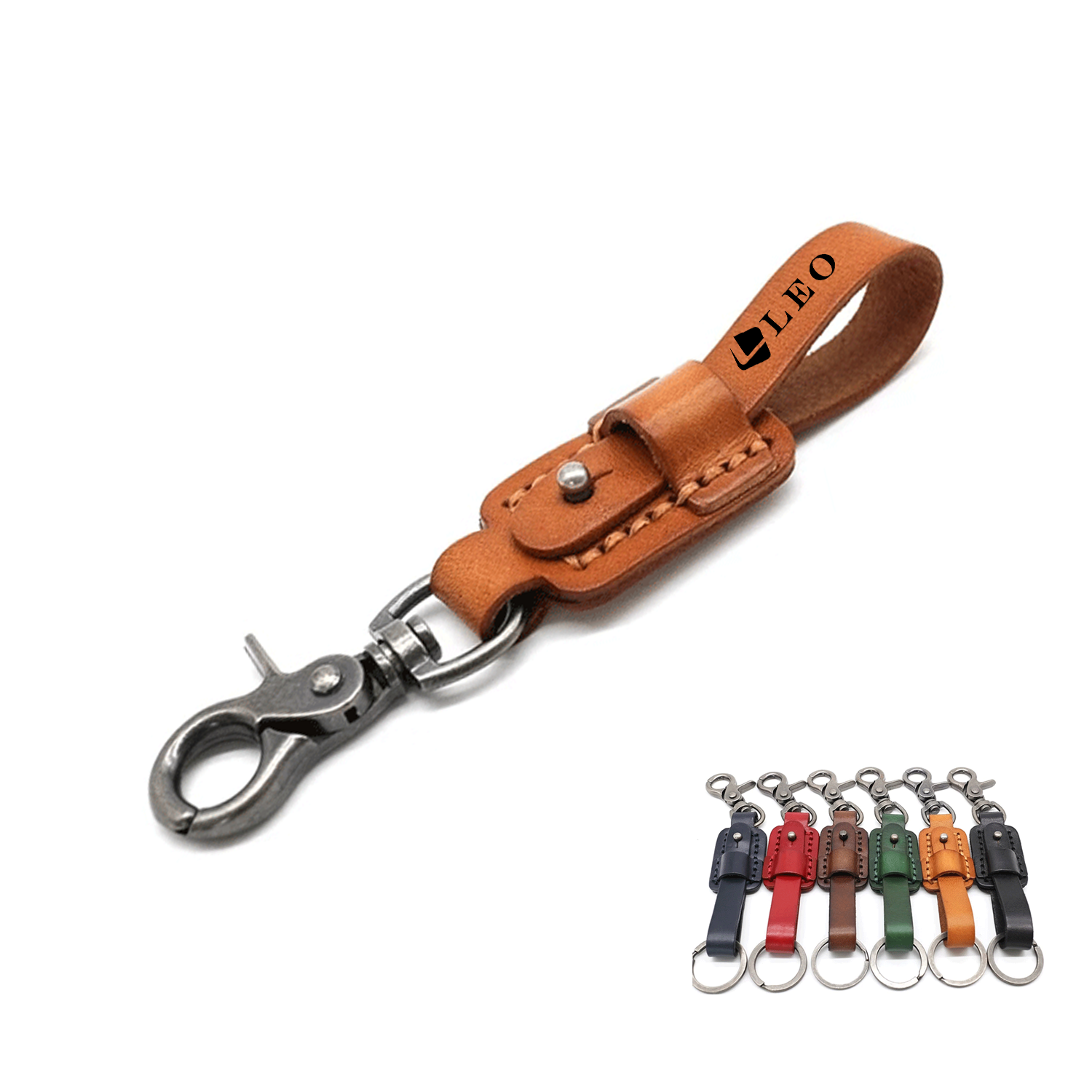 Creative Leather Car Vintage Keychain 1