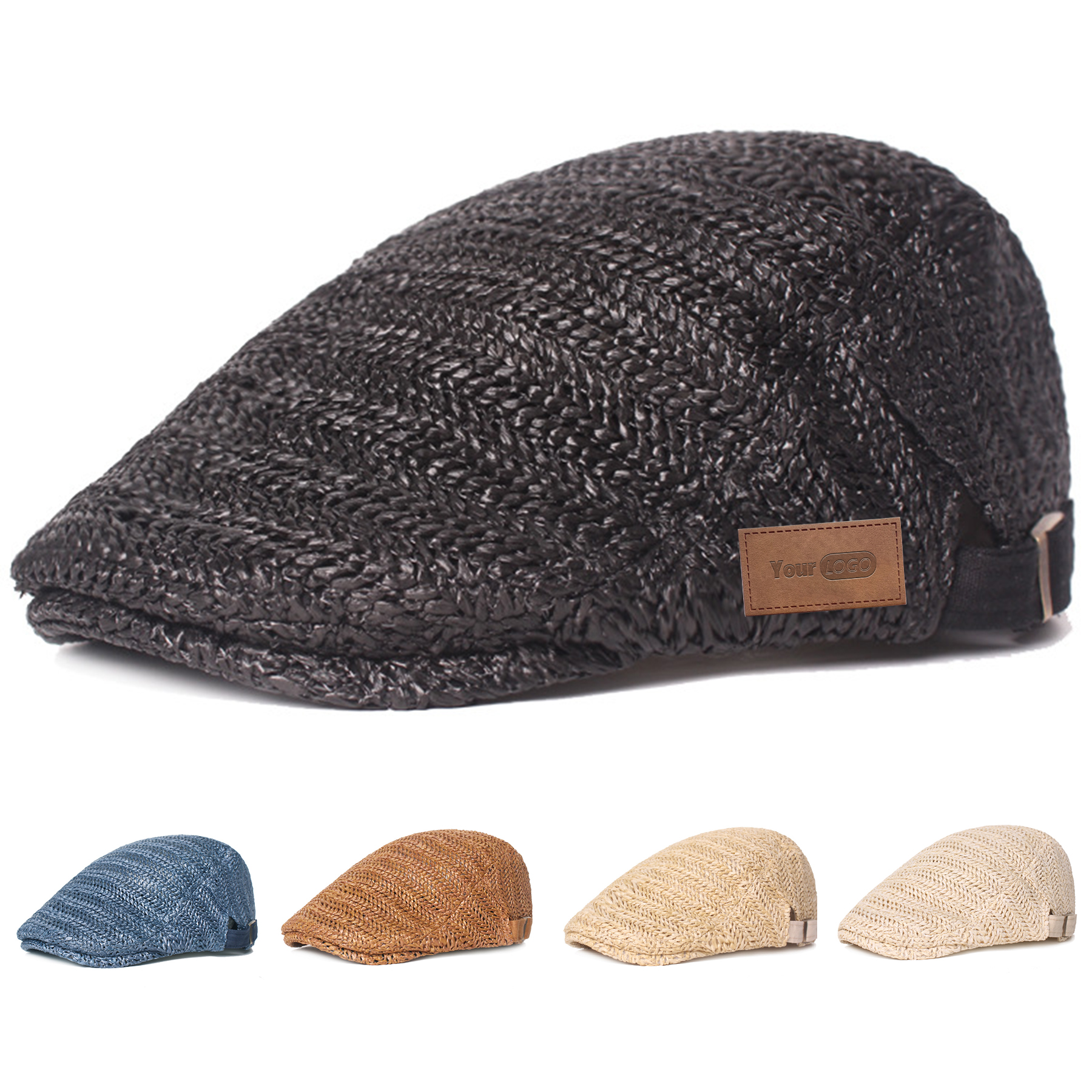 Men Flat Cap Breathable Summer Newsboy Hat 5