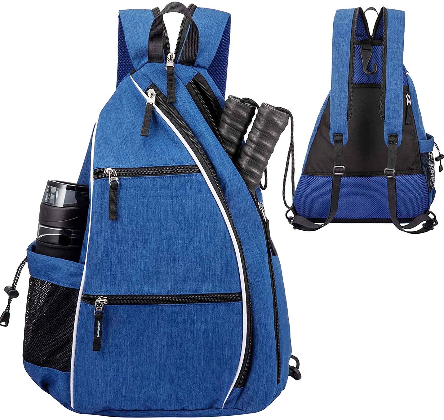 Pickleball Tennis Bag Reversible Crossbody Backpack 9