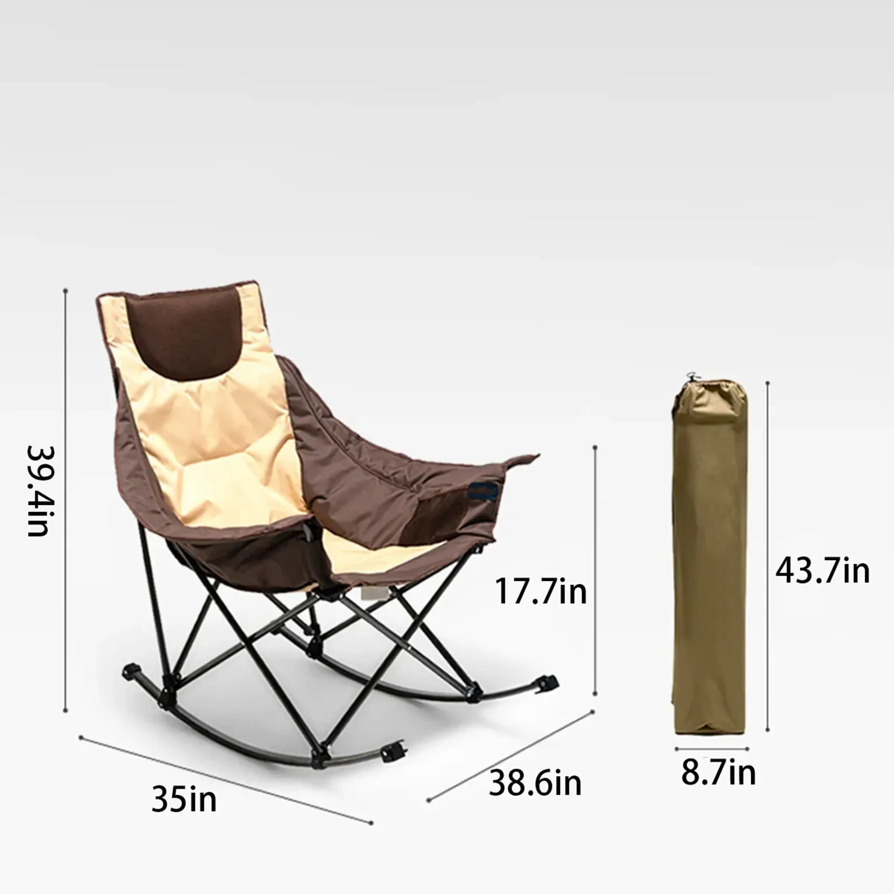 Oversized Folding Rocking Camping Chairs 1