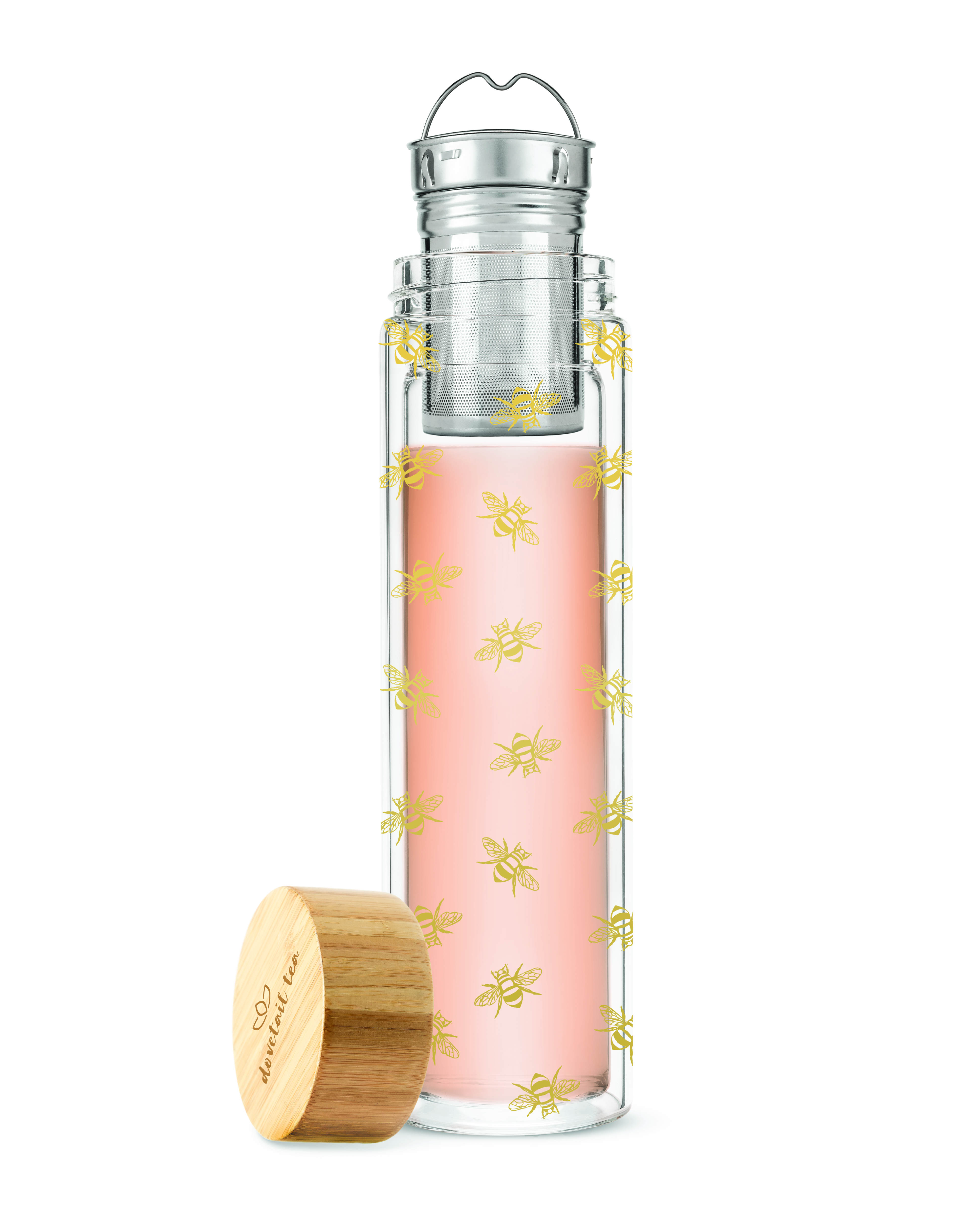 Pinky Up® Blair™ Glass Travel Tea Mug 2