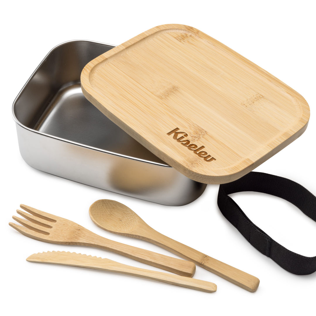 Chapman 4pc To Go Box w/Bamboo Lid & Utensils 4