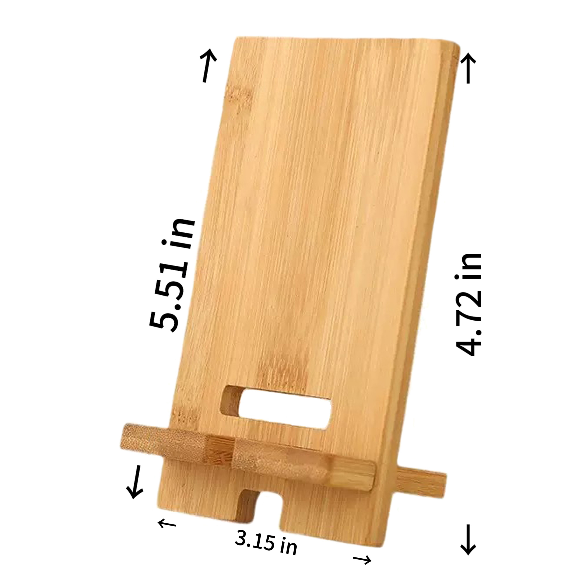 Customizable Simple Portable Wooden Phone Stand For Desk 1