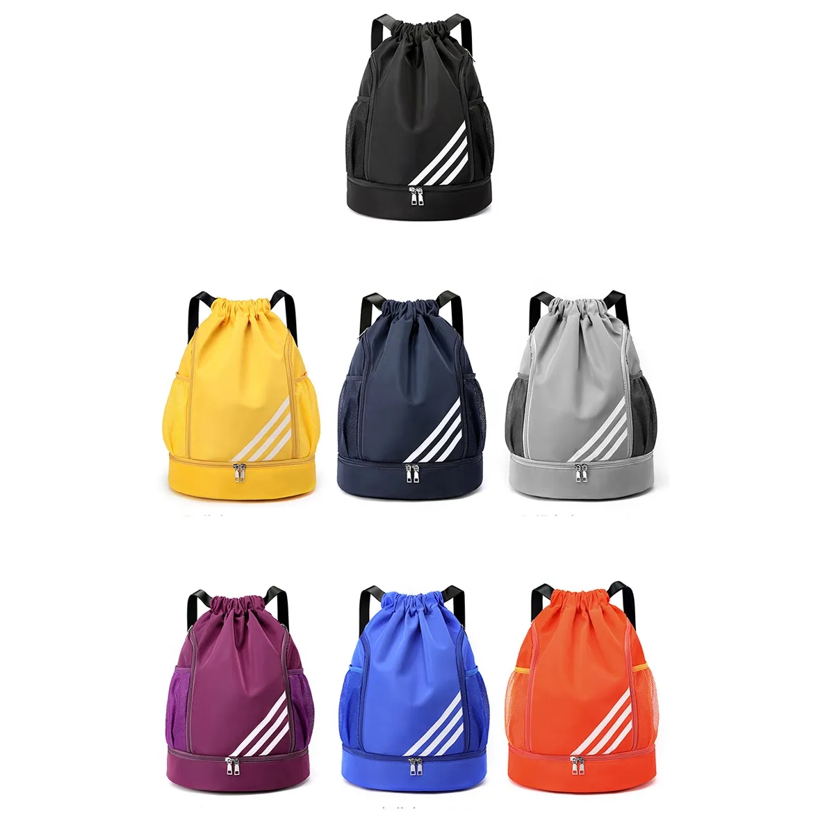 Swim Gym Sport Draw String Bag with Shoes Compartment 5