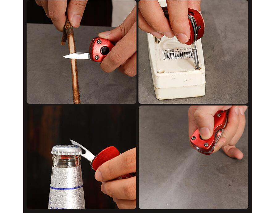 7 in 1 Key Ring Multitool with LED Flashlight 2