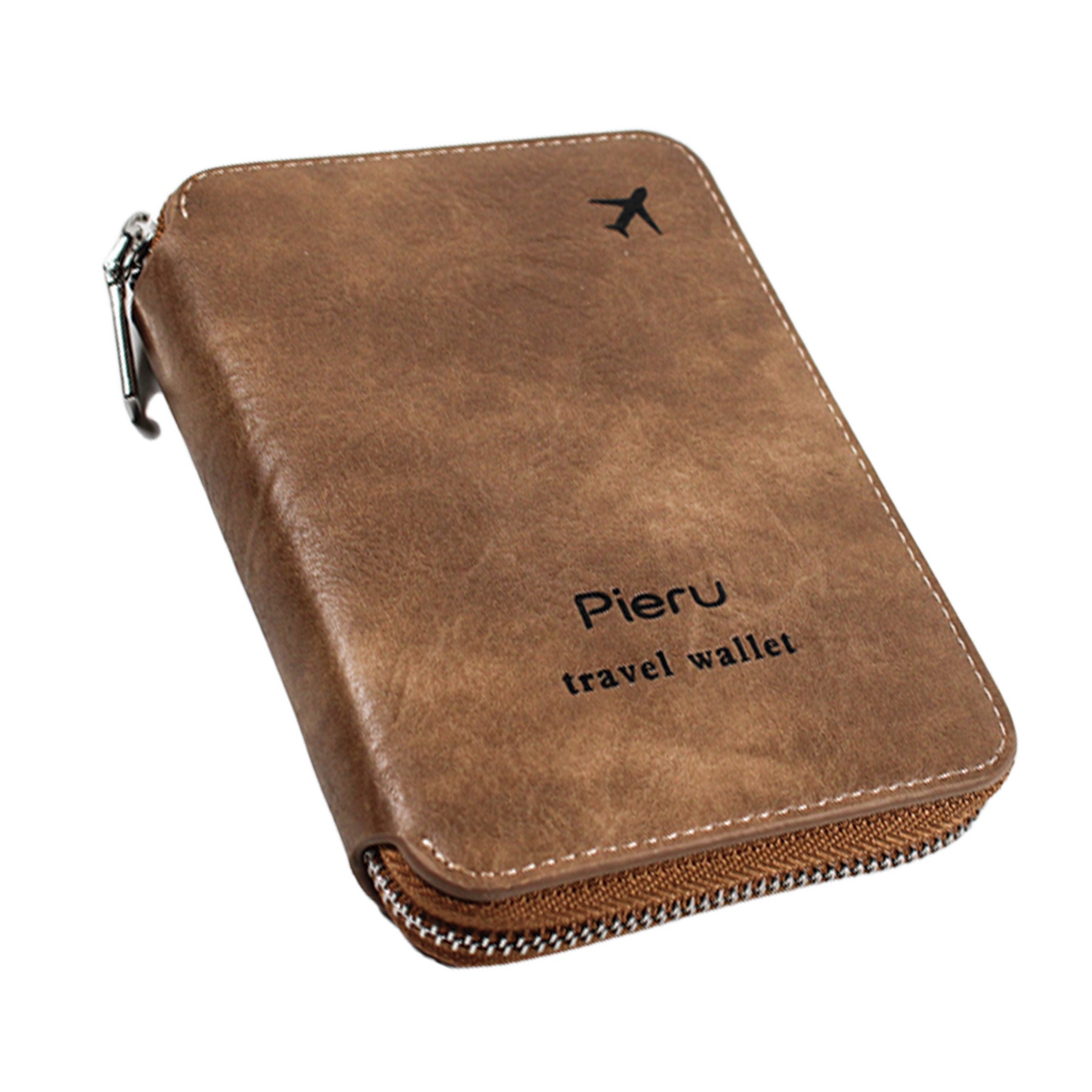 Anti-theft Brush Zipper Passport Bag 5