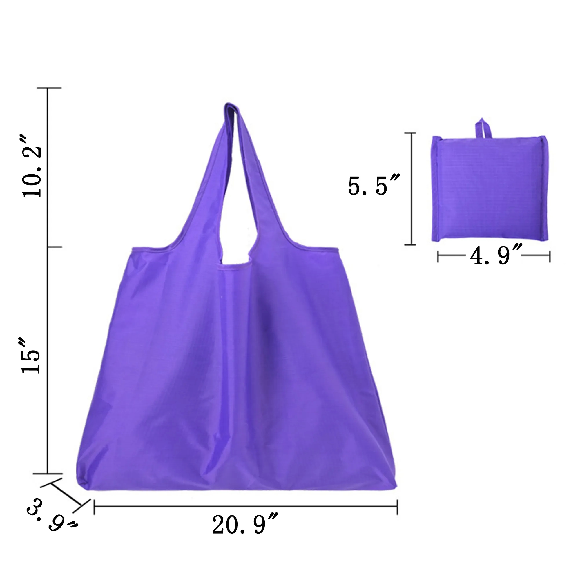 Polyester Folding Shopper Tote Bag, custom tote bag with logo imprint 2