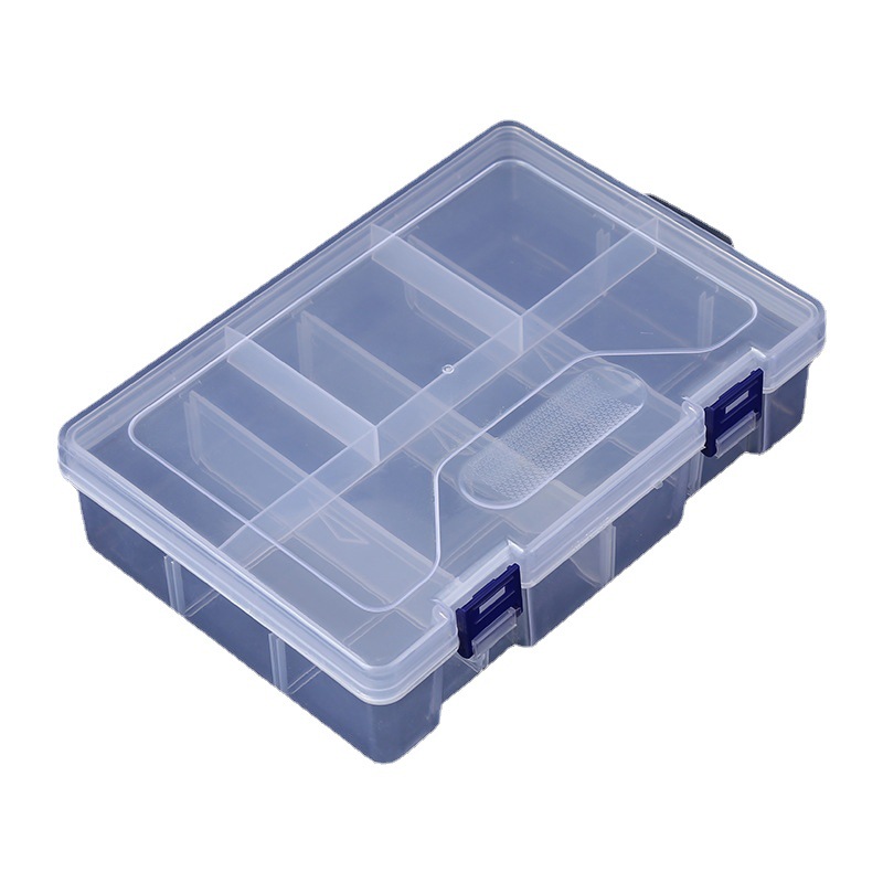 Double-layer 8 Grids Plastic Clear Organizer Box 4