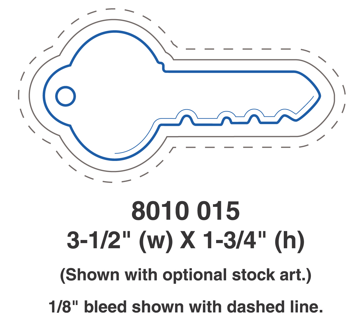 Magnet - Key Shape (3.5x1.75) - 30 Mil. 3