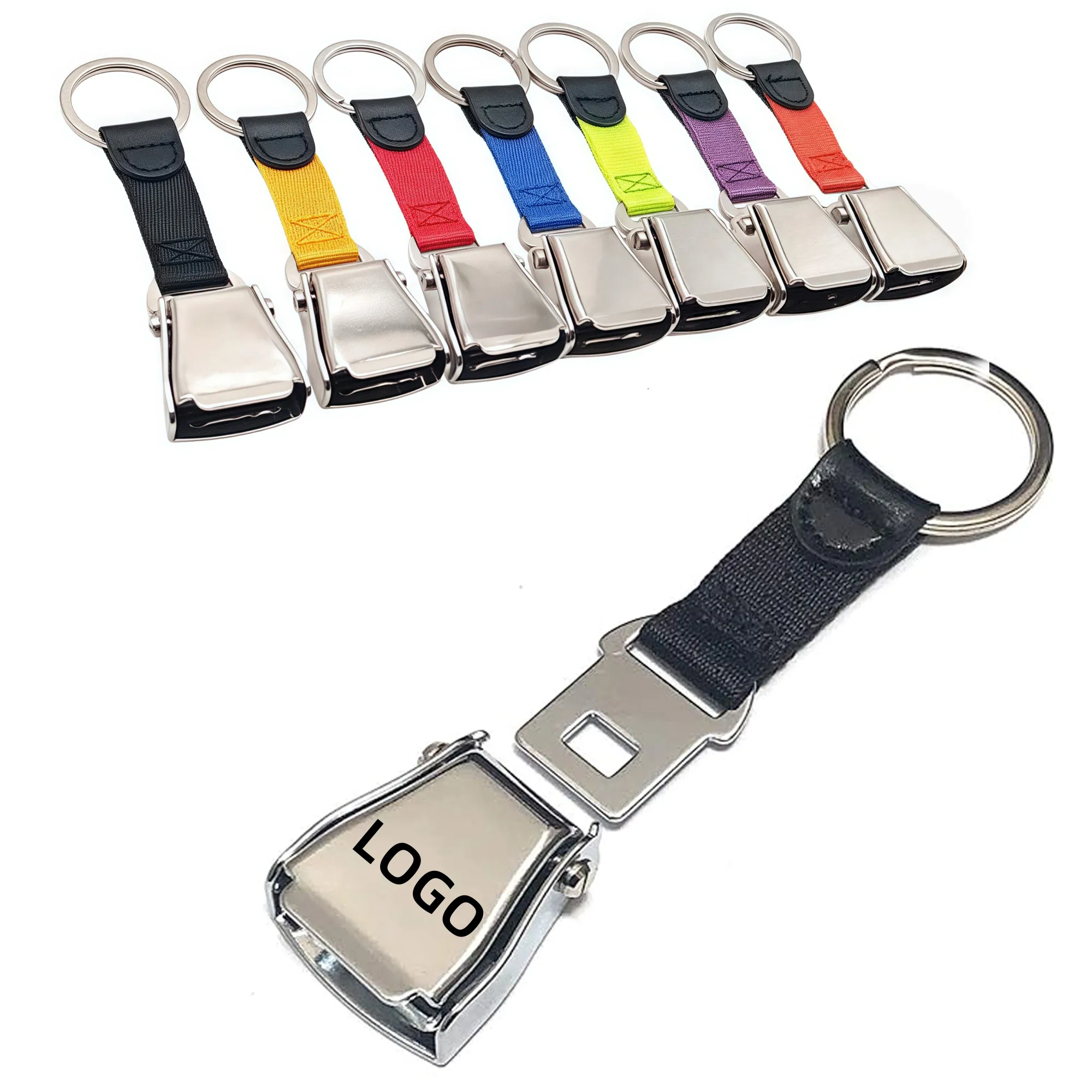 MOQ Authentic Airplane Seatbelt Keychain Travel Luggage Tag 3