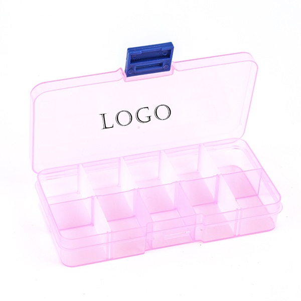 Easy-Carry 10 Compartment Storage Box Pill Organizer 2