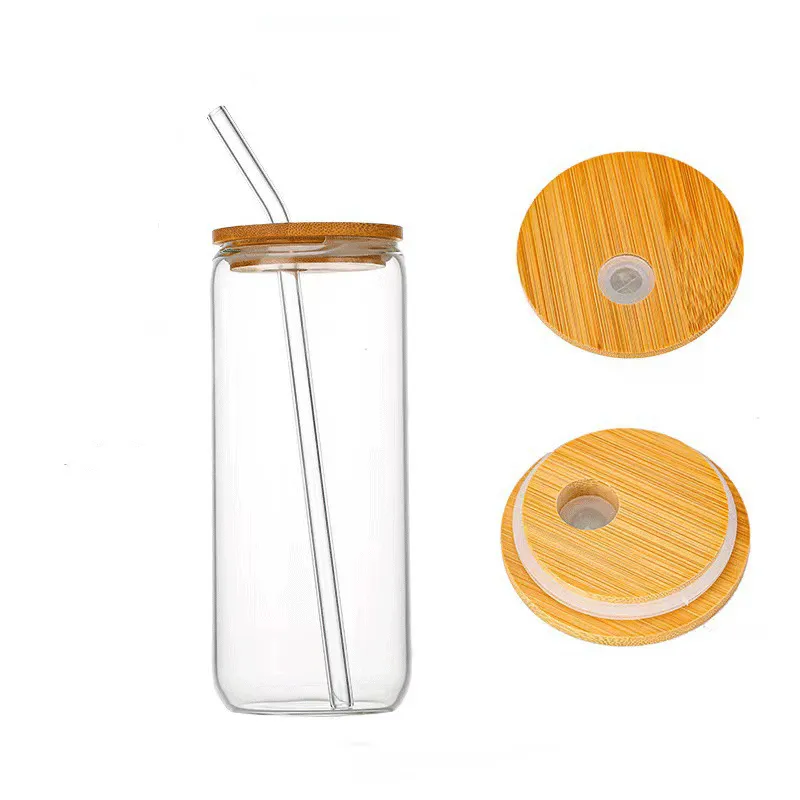 Glass Tumbler with Straw 1