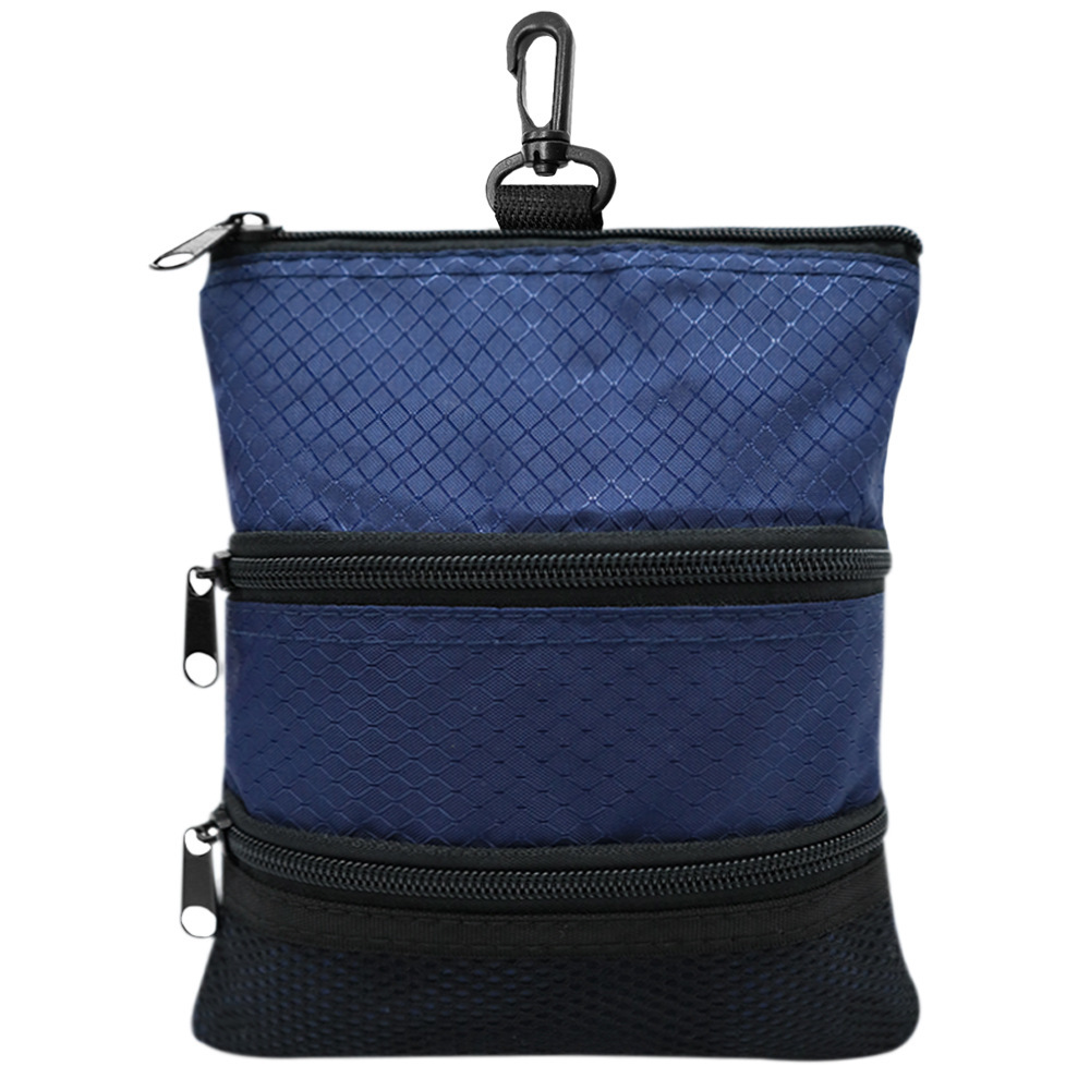 Golf Accessory Pouch with Carabiner and Zipper Pockets 12