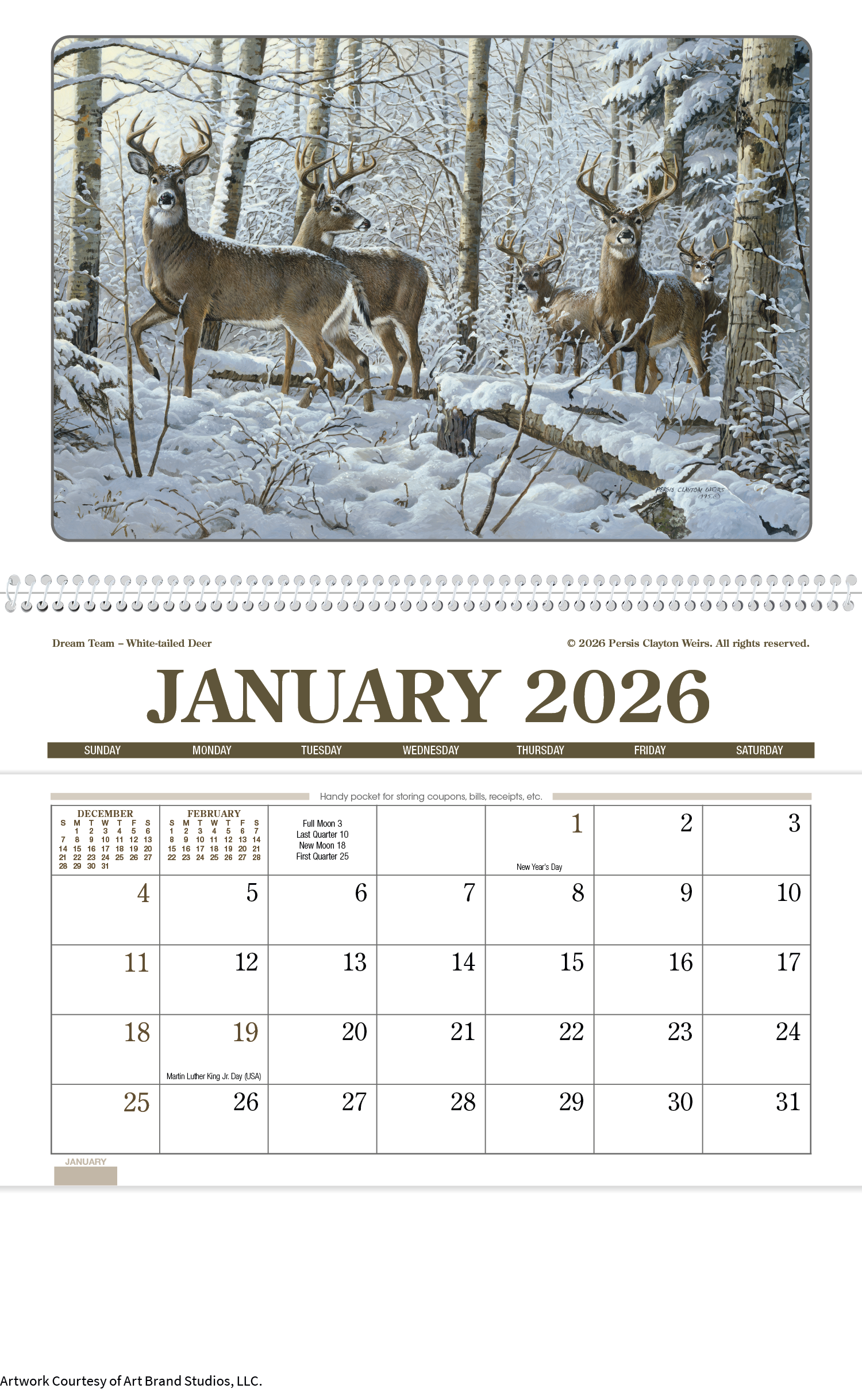 Triumph® Calendars Wildlife Art Pocket Calendar 26