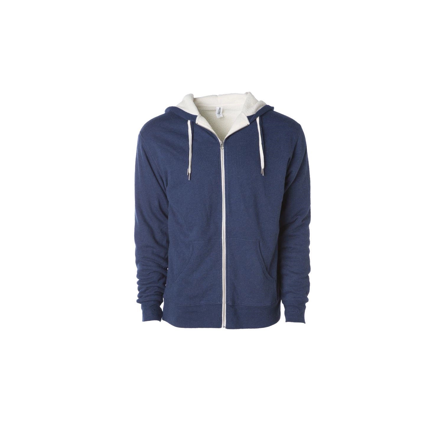 Unisex Heavyweight Sherpa Lined Heather Zip Hood 3