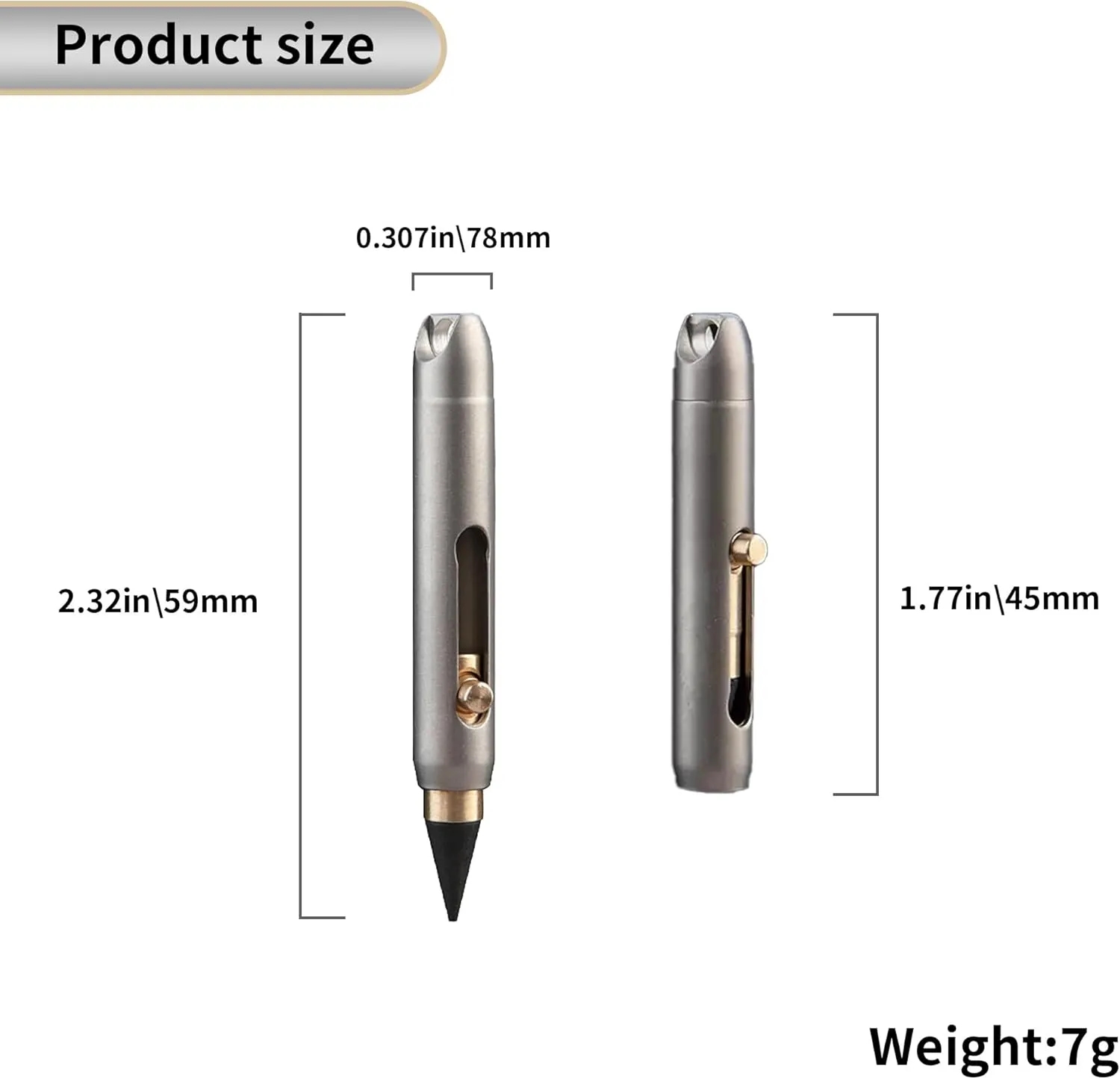 Titanium Alloy Sharpening Erasable And Tip Portable Pen 2
