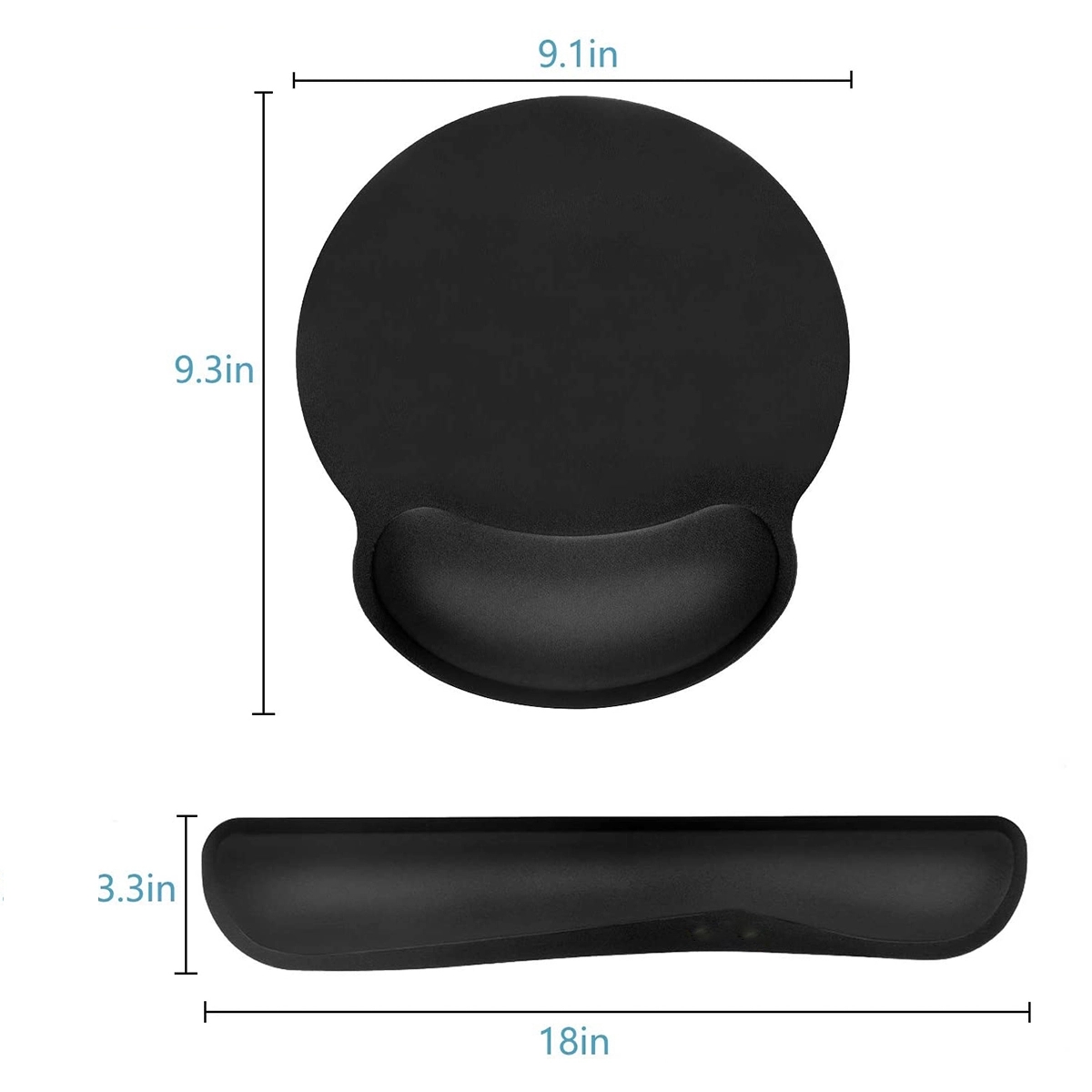 Premium Memory Foam Keyboard and Mouse Wrist Rest Pads Set 3