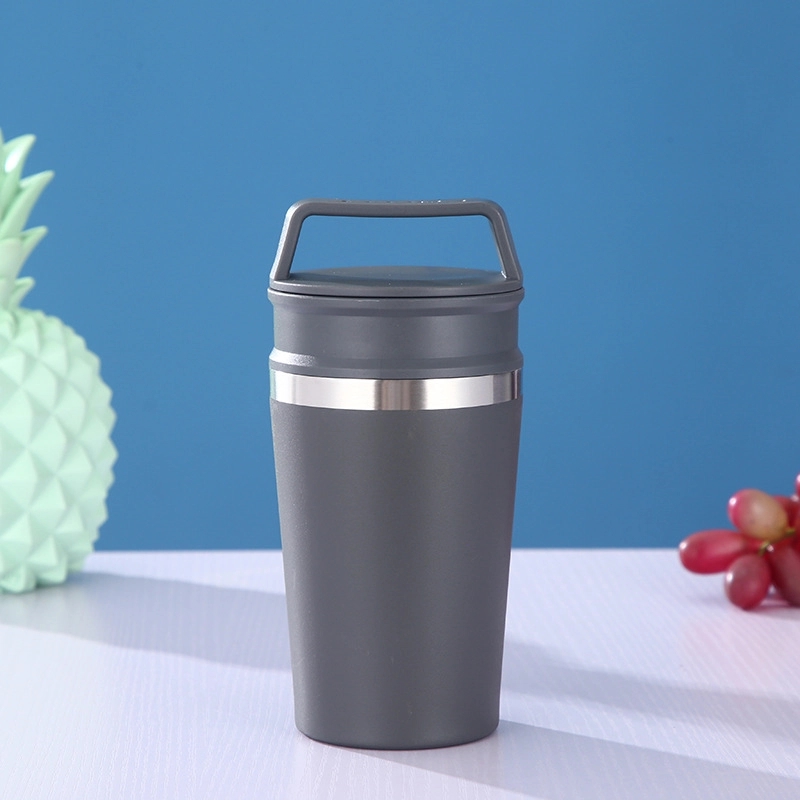 Custom 12 oz Stainless Steel Travel Mug With Handle 15