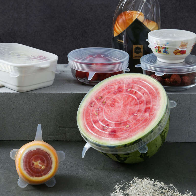 6-Piece Silicone Fresh-Keeping Cover Sealing Cover Food Preservation Bowl Cover Silicone Plastic Wra 5