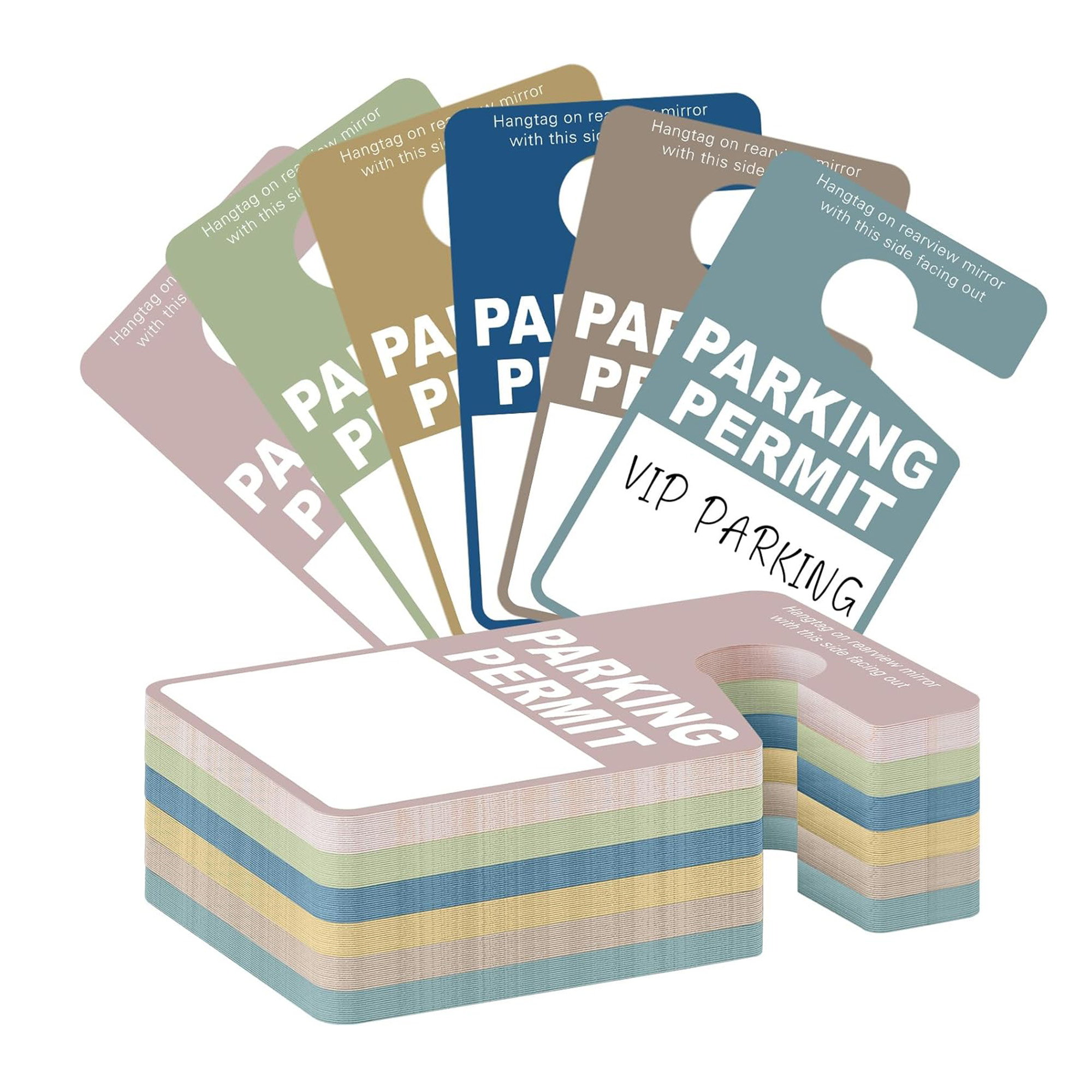 MOQ 50pcs Parking Permit Hang Tags 2
