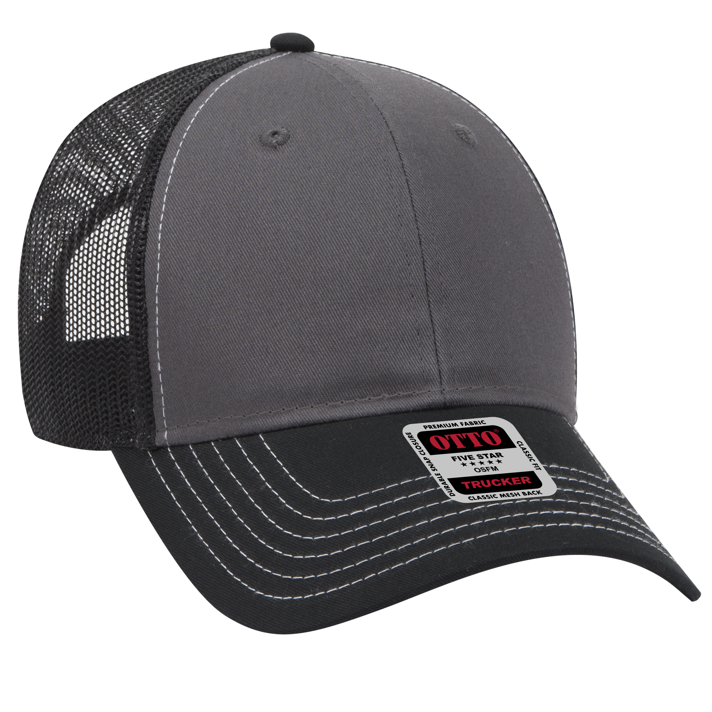 OTTO CAP® 6 Panel Low Profile Mesh Back Trucker Hat 2