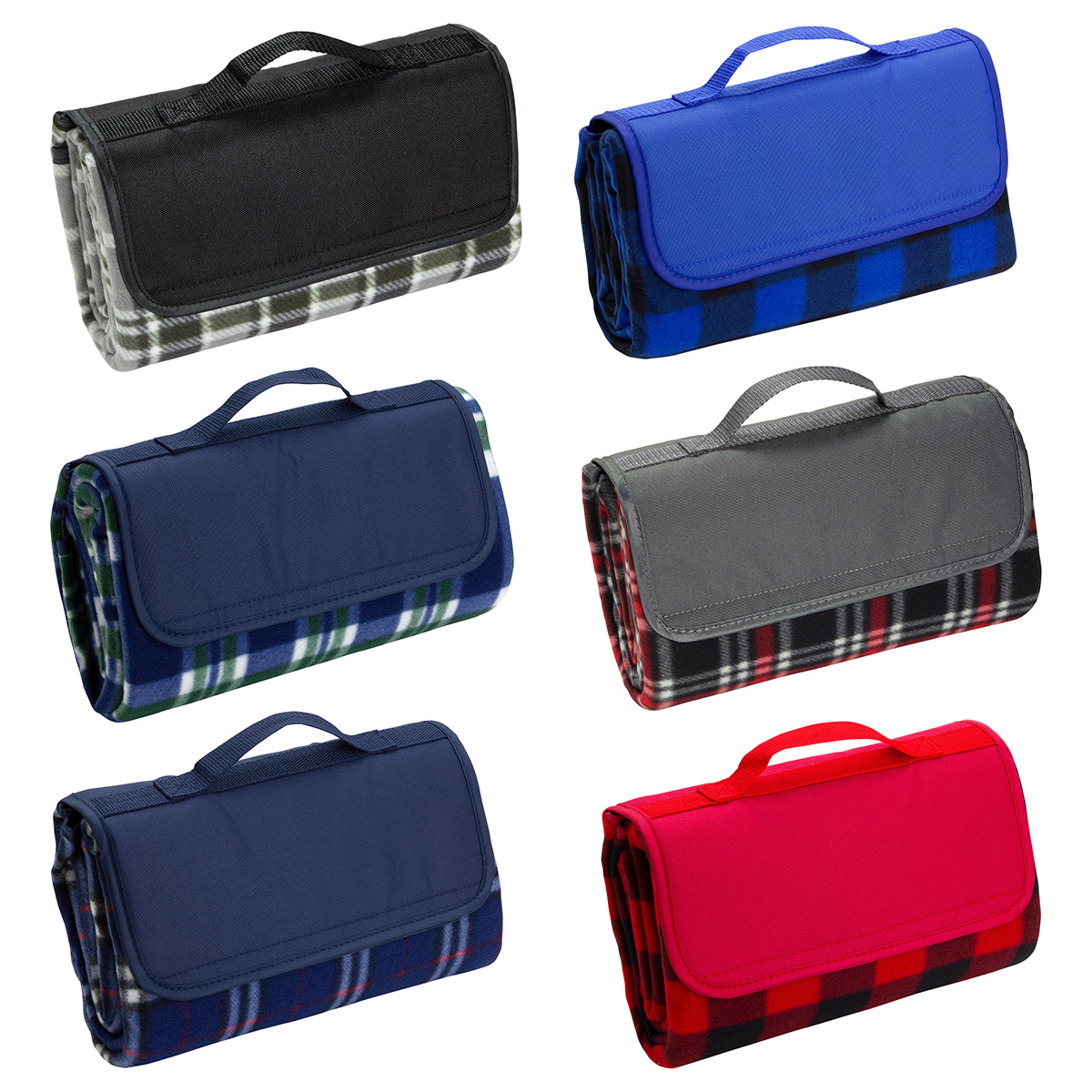 Plaid Barrel Fleece Picnic Blanket 18