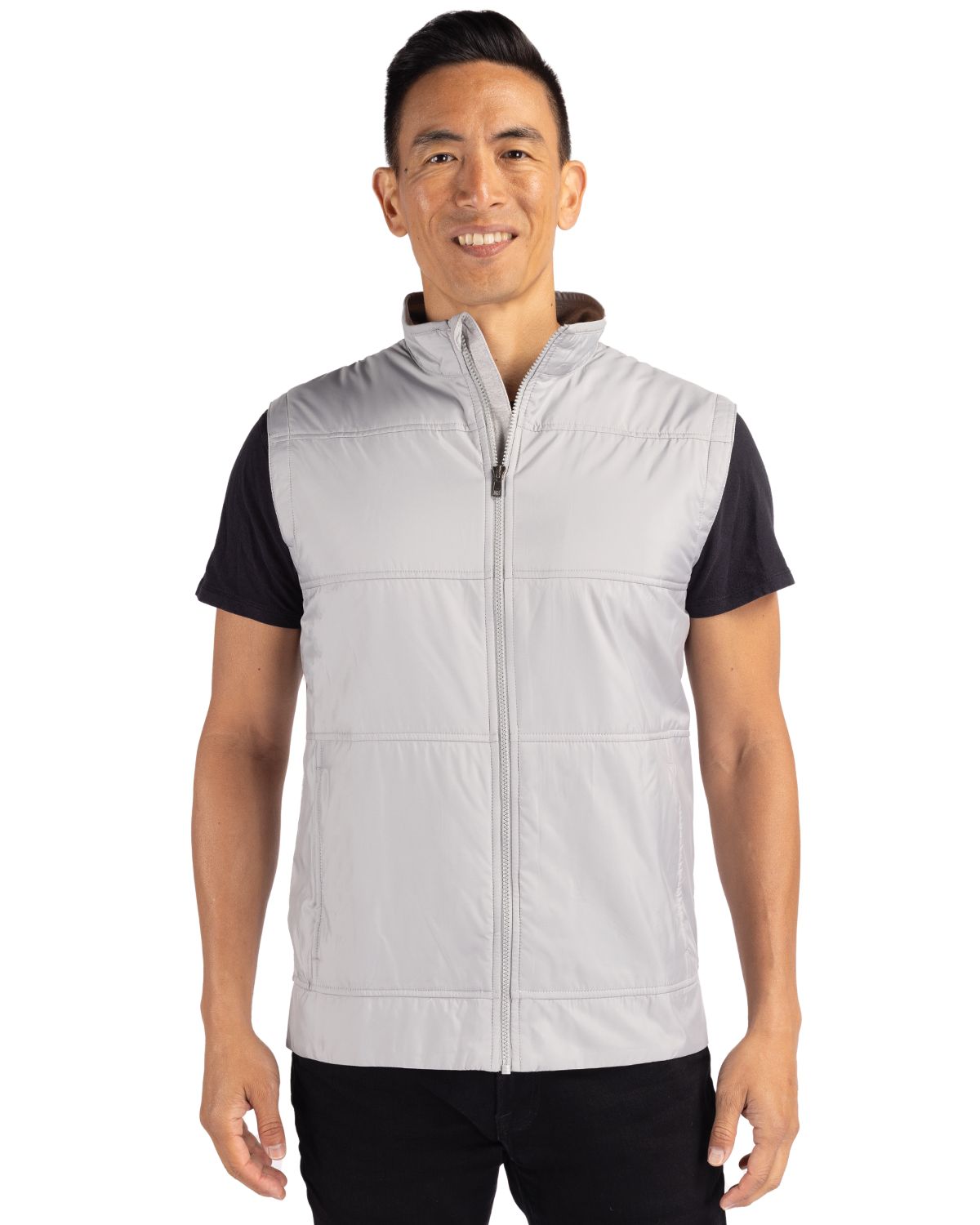 Cutter & Buck Stealth Recycled Hybrid Quilted Mens Windbreaker Vest 5
