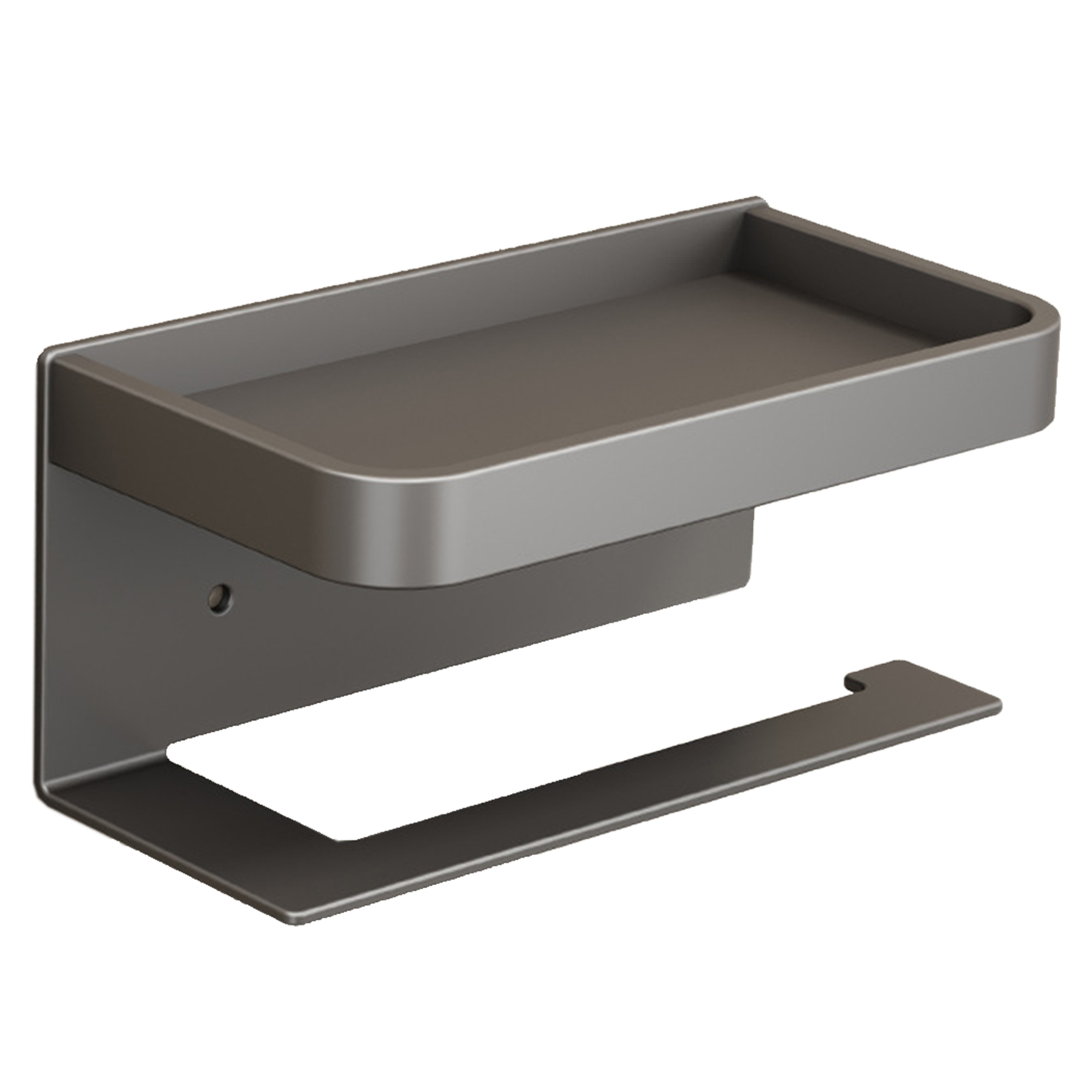 Aluminum Toilet Paper Holder with Phone Shelf 6