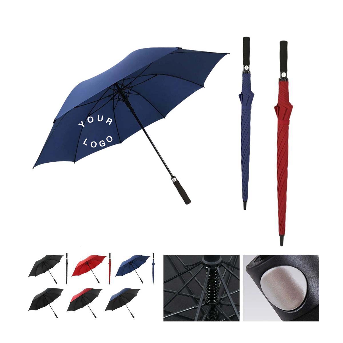 Double Canopy Fibre Umbrella for Outdoor Use 5