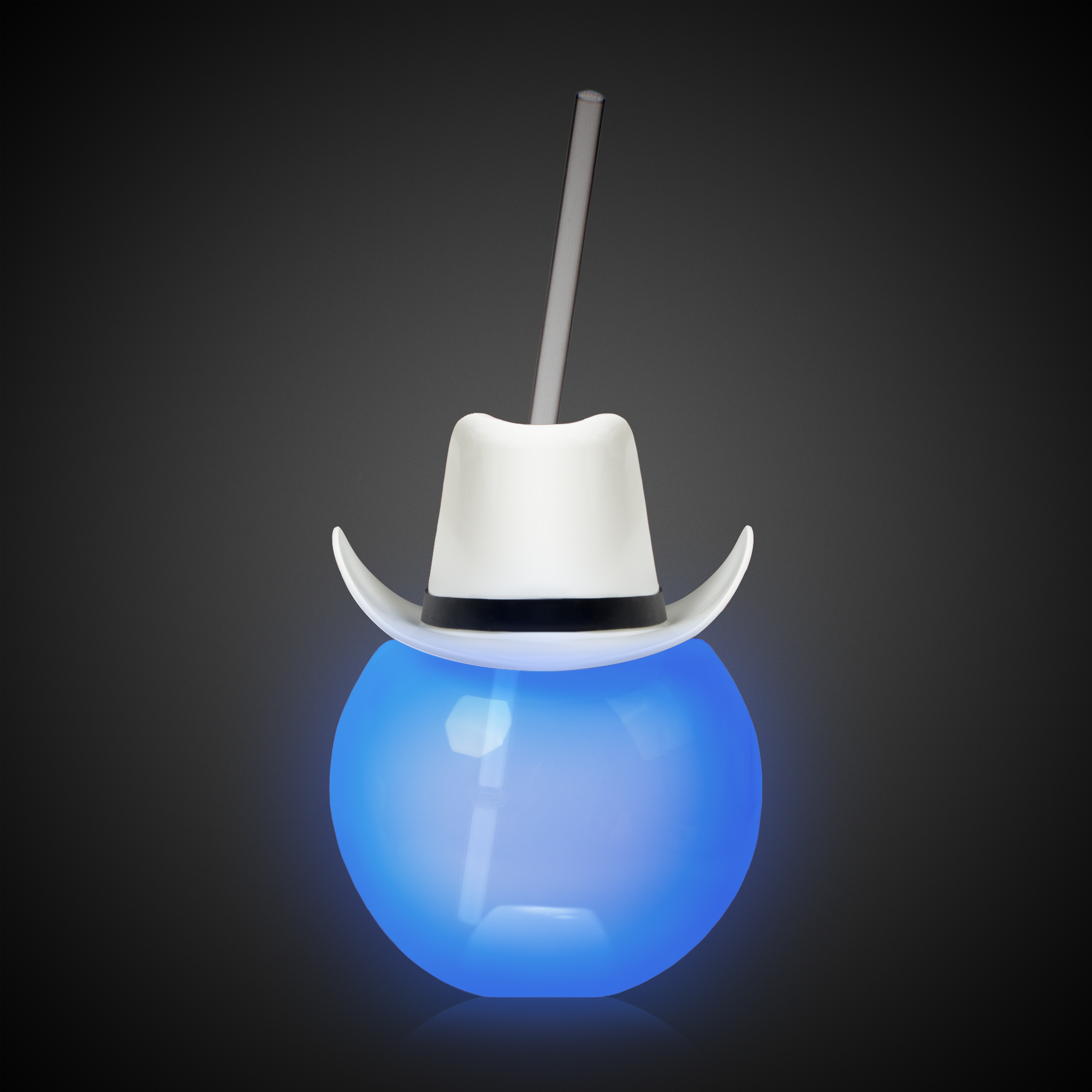 20oz Multicolor LED Ball Tumbler with Straw and White Hat(hat not assembled) 8
