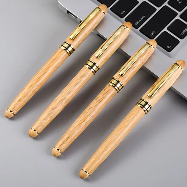 Engraved Bamboo Pen and Case Set 2