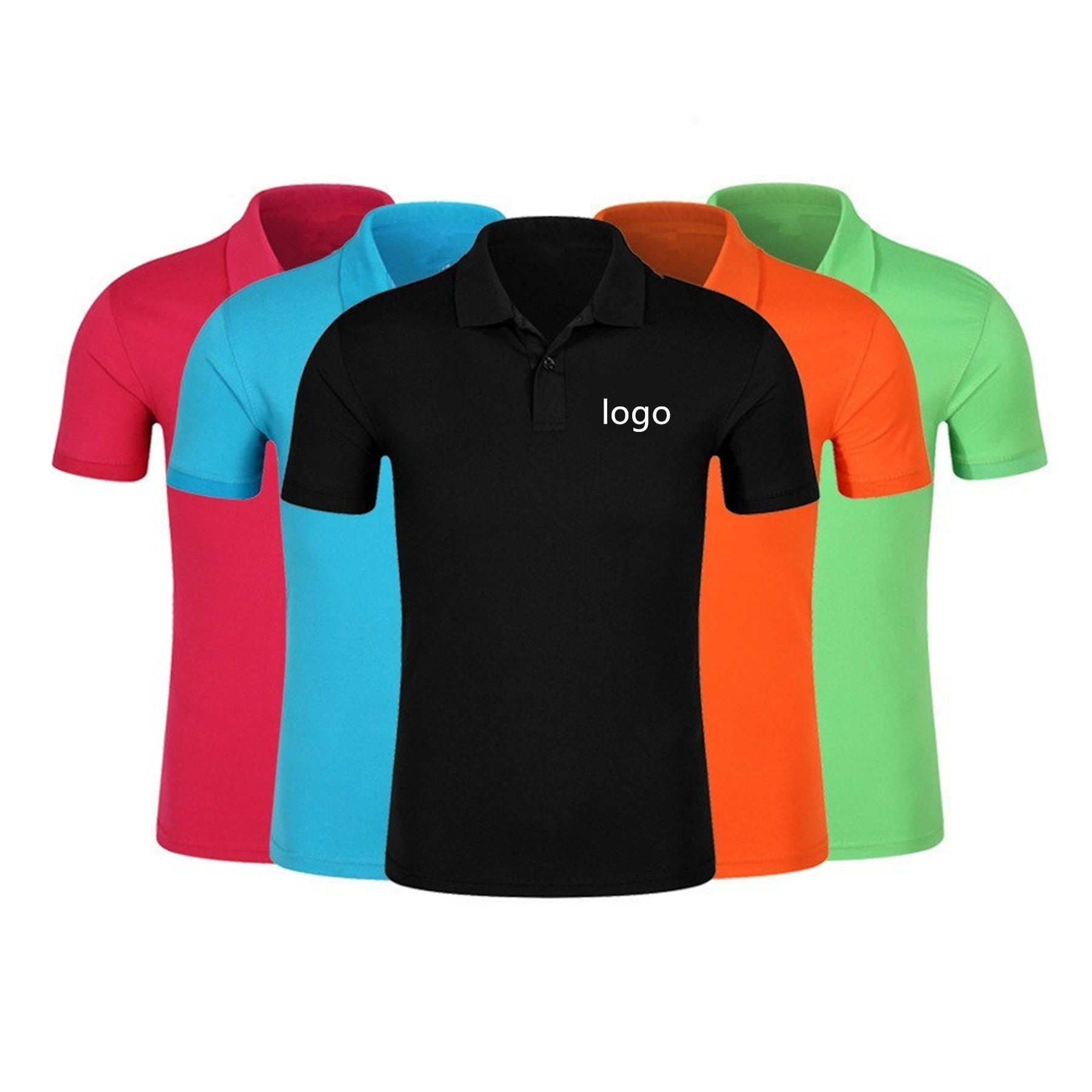 Mens Polo Shirt Short Sleeve Sports Golf Tennis T-Shirt 2