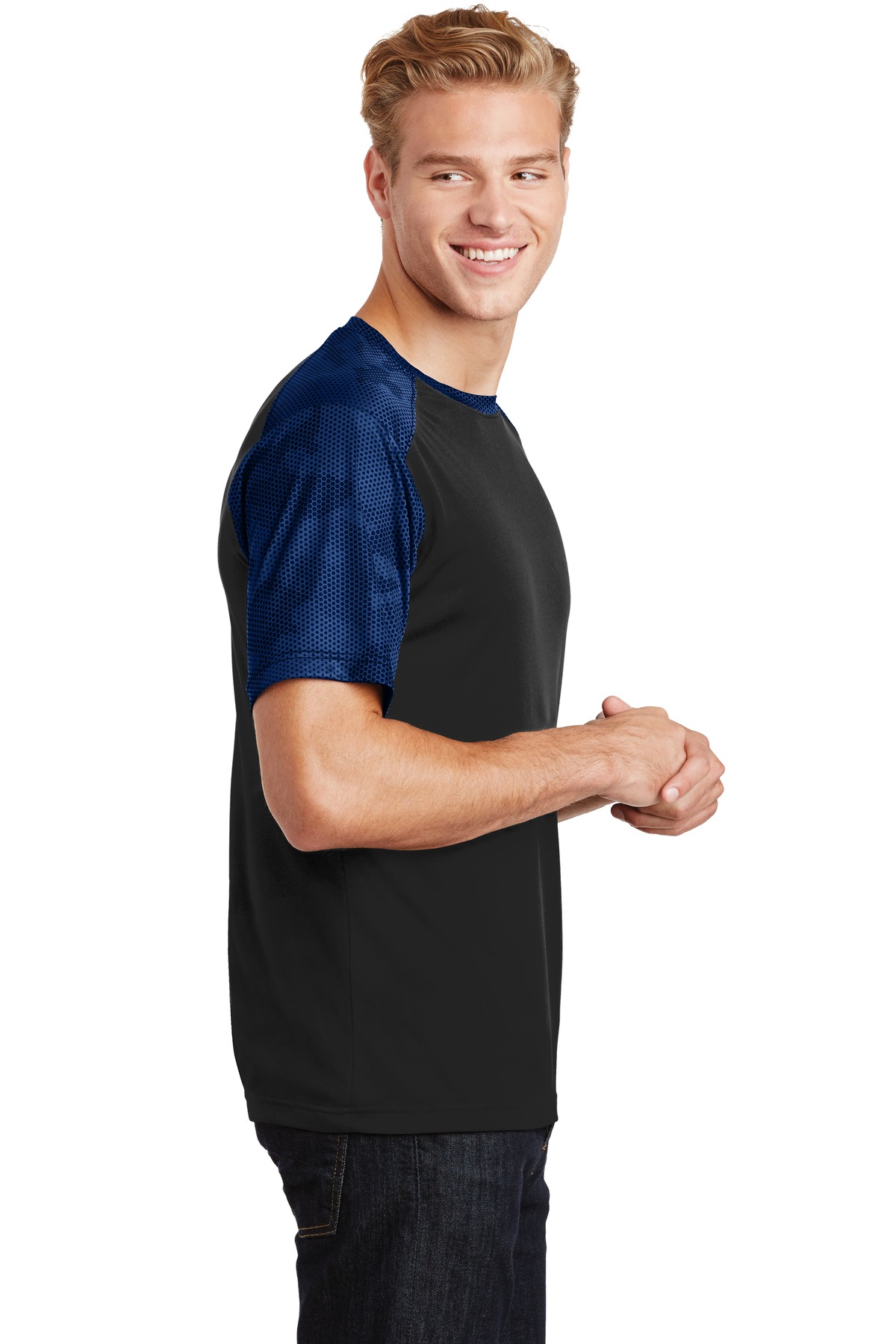 Sport-Tek CamoHex Colorblock Tee. ST371 28