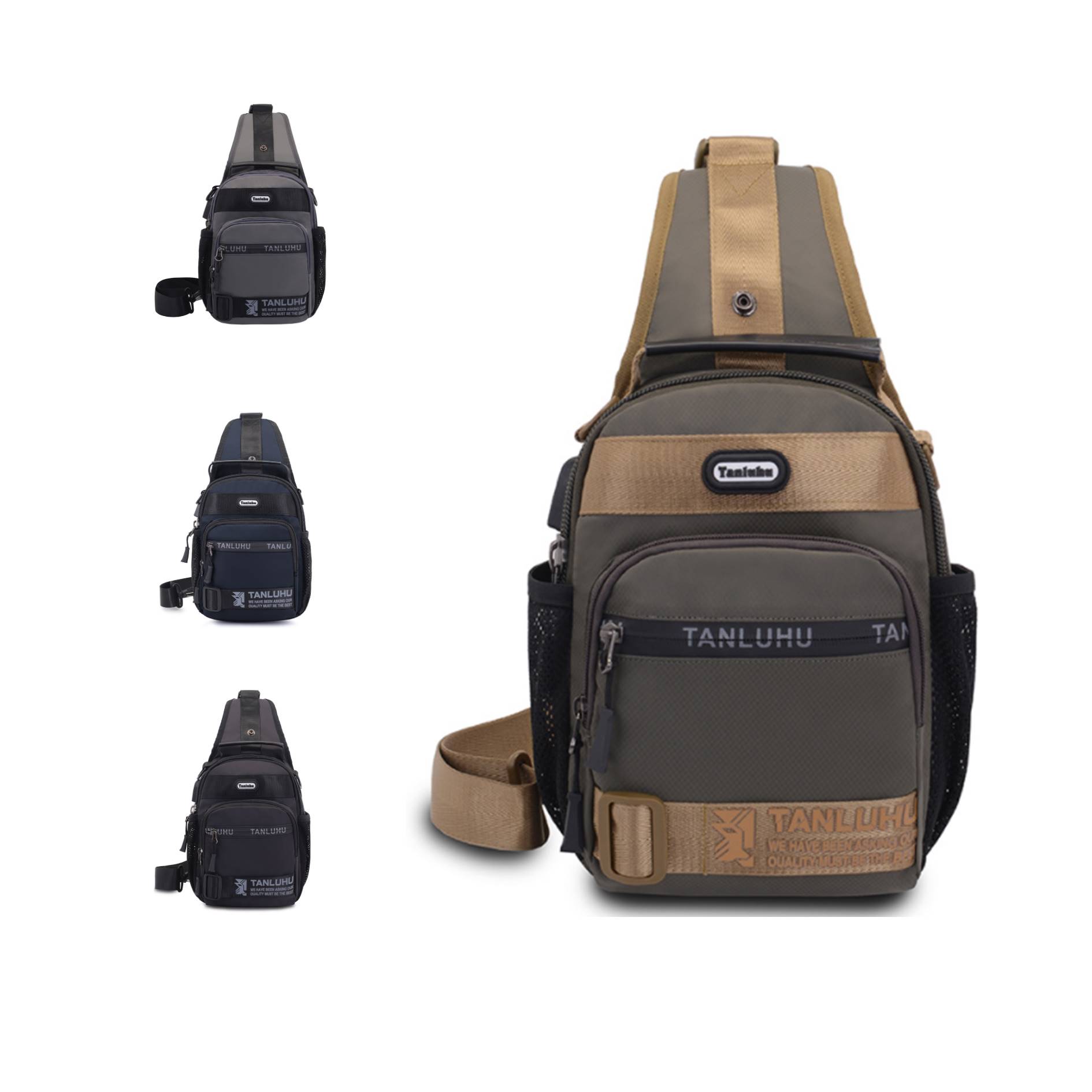 Men's Multi-Function Chest Bag Sports Backpack 4