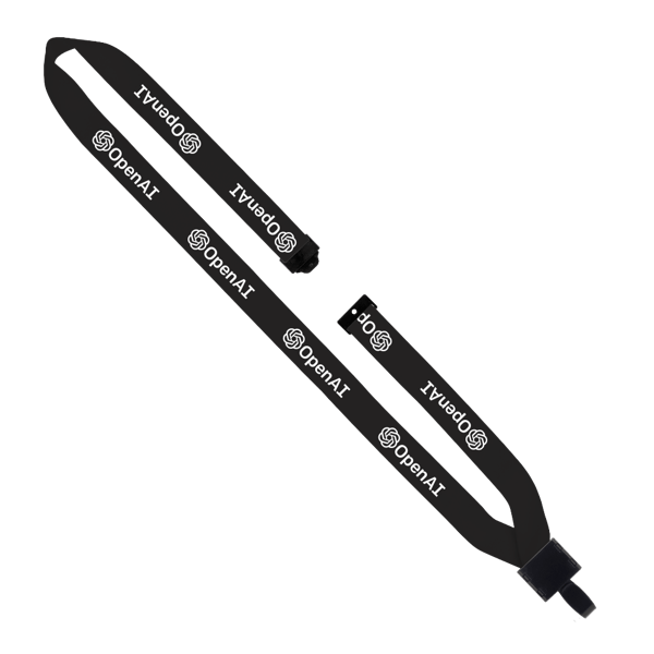 3/4" Polyester Lanyard with Non-Swivel Plastic Hook 6