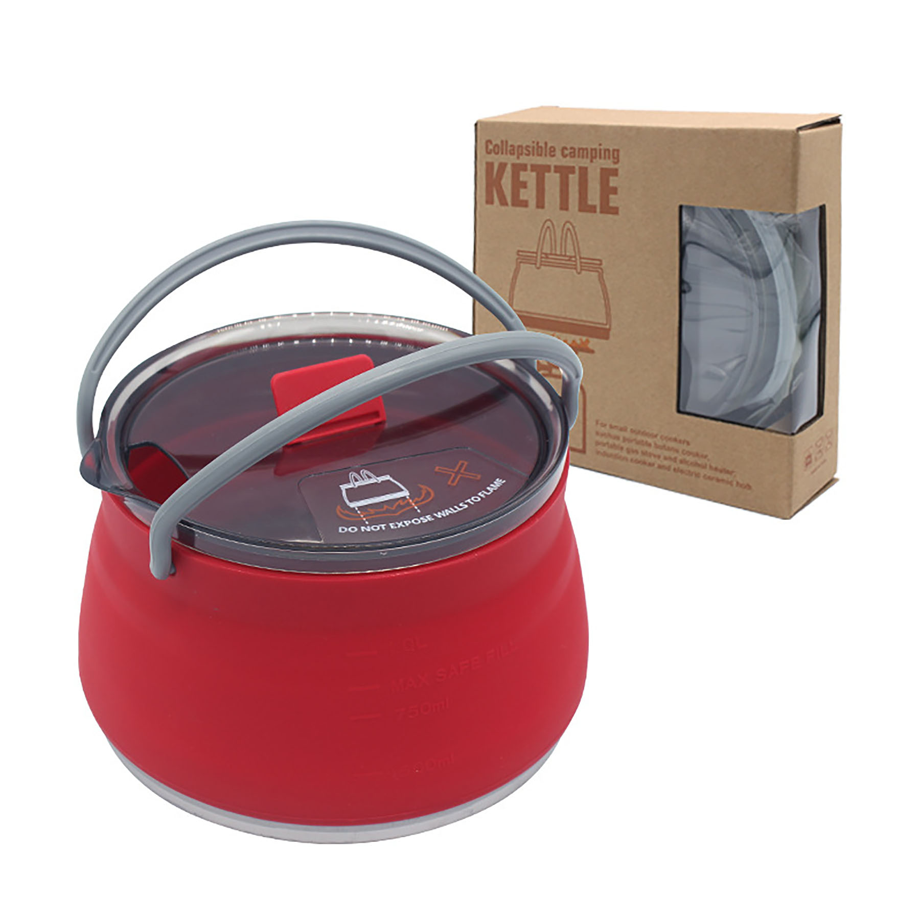 1L Collapsible Silicone Cooking Kettle 9