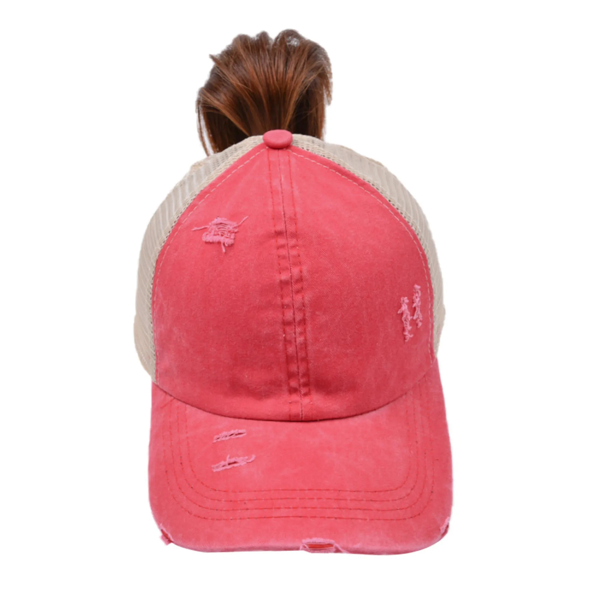 Grils Ponytail Messy Buns Ponycaps Baseball Cap 3