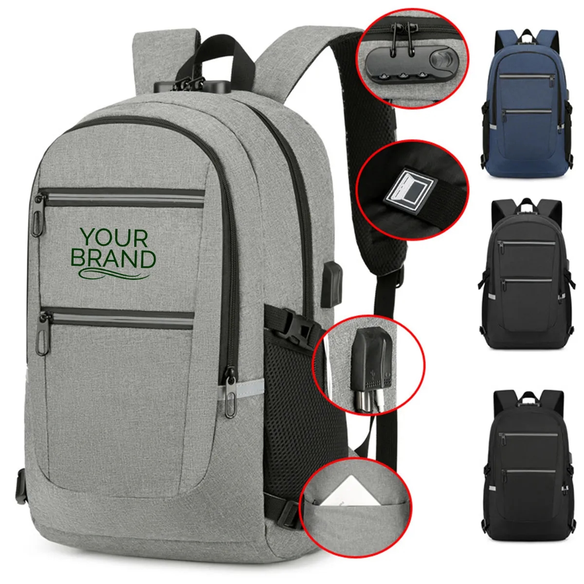 Anti-Theft Travel Laptop Backpack 1
