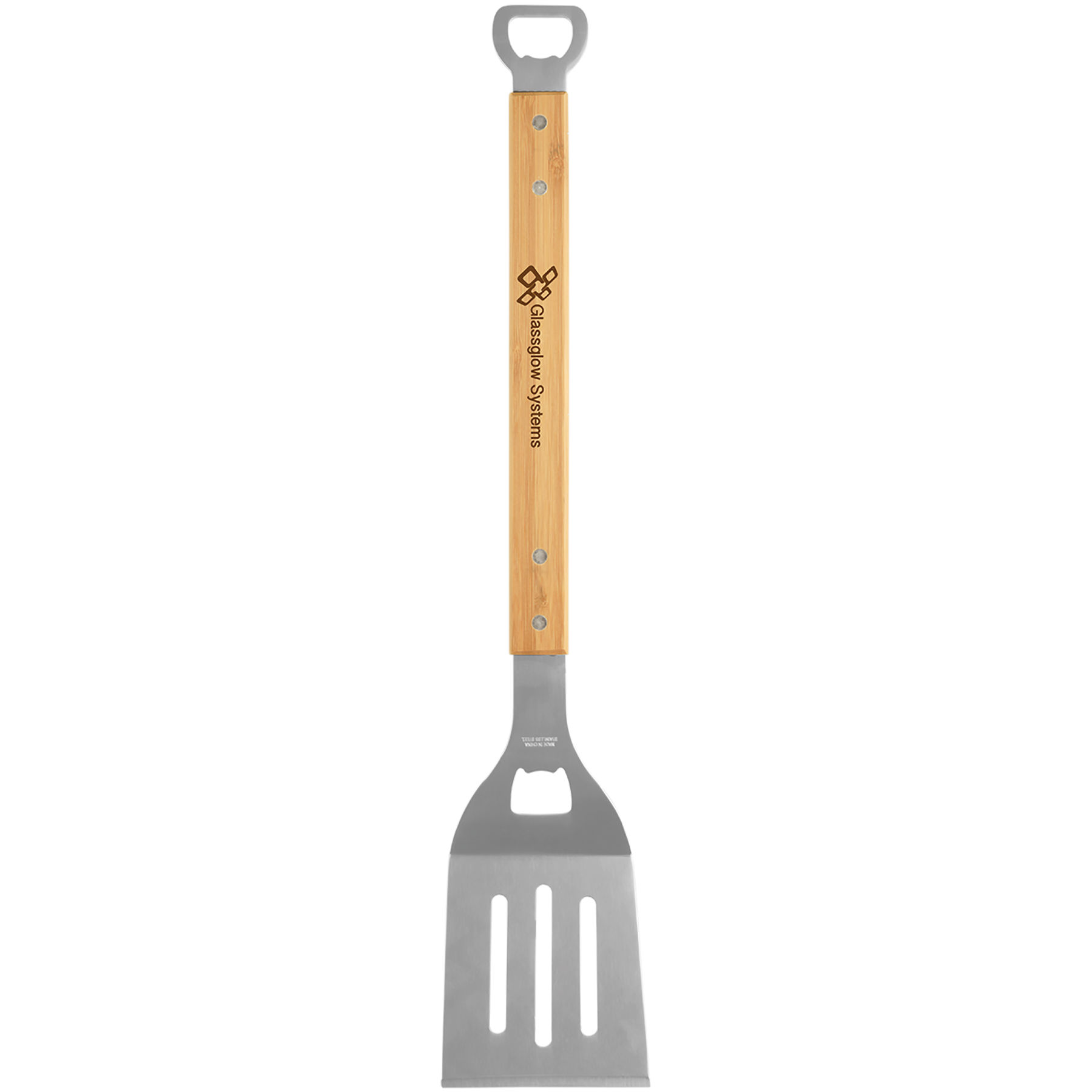 19 1/4" Bamboo Barbeque Spatula with Bottle Opener 2