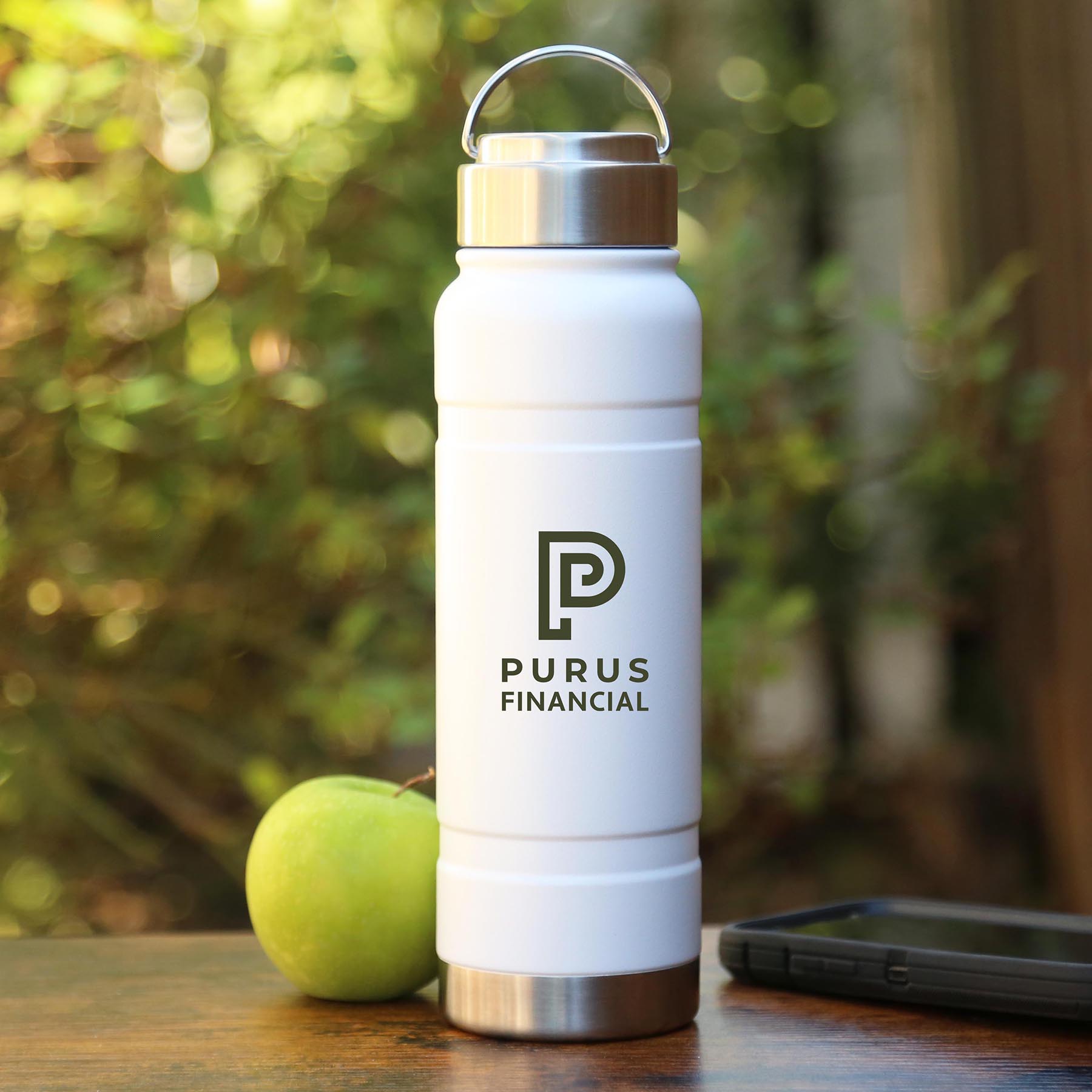 Burleigh Stainless Steel Bottle 650 Ml. (22 Fl. Oz.), custom water bottle with logo imprint 1