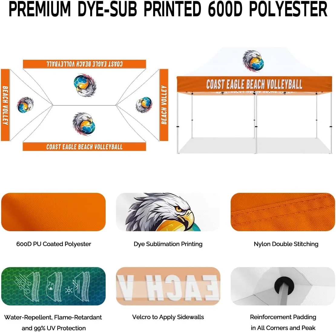 10'x20' Custom Tent Packages with Sublimation 7