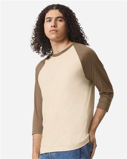 Unisex CVC Three-Quarter Sleeve Tee - 2003CVC 34