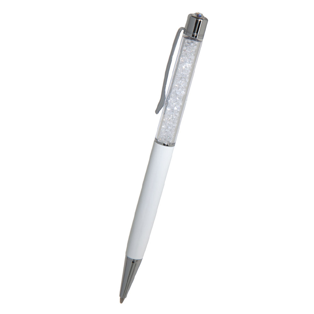 Cygnet Slender Crystal Brass Ballpoint Pen 2