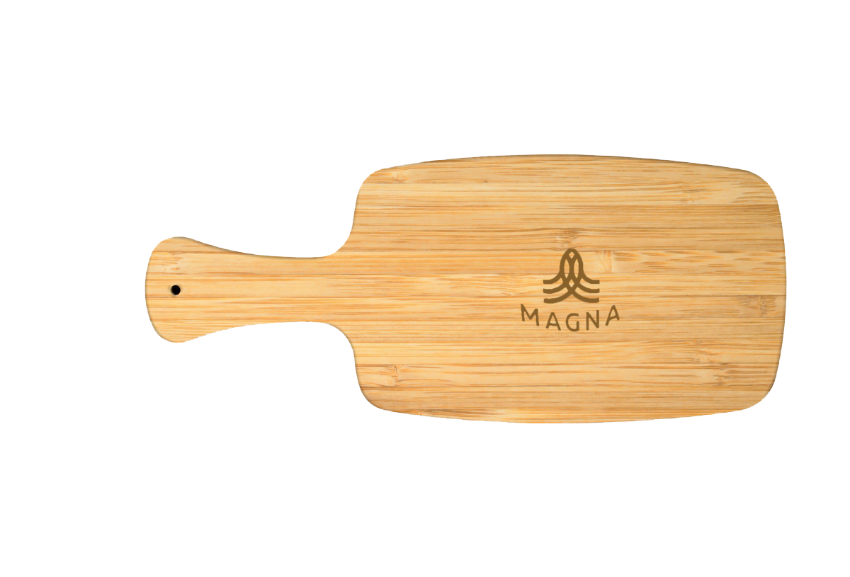 14.5" Rounded Corner Paddle Bamboo Cutting Board 2
