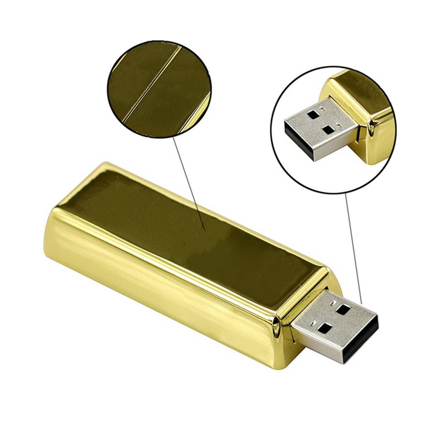 64GB Creative Business Simulation Gold Bar USB Drive 6