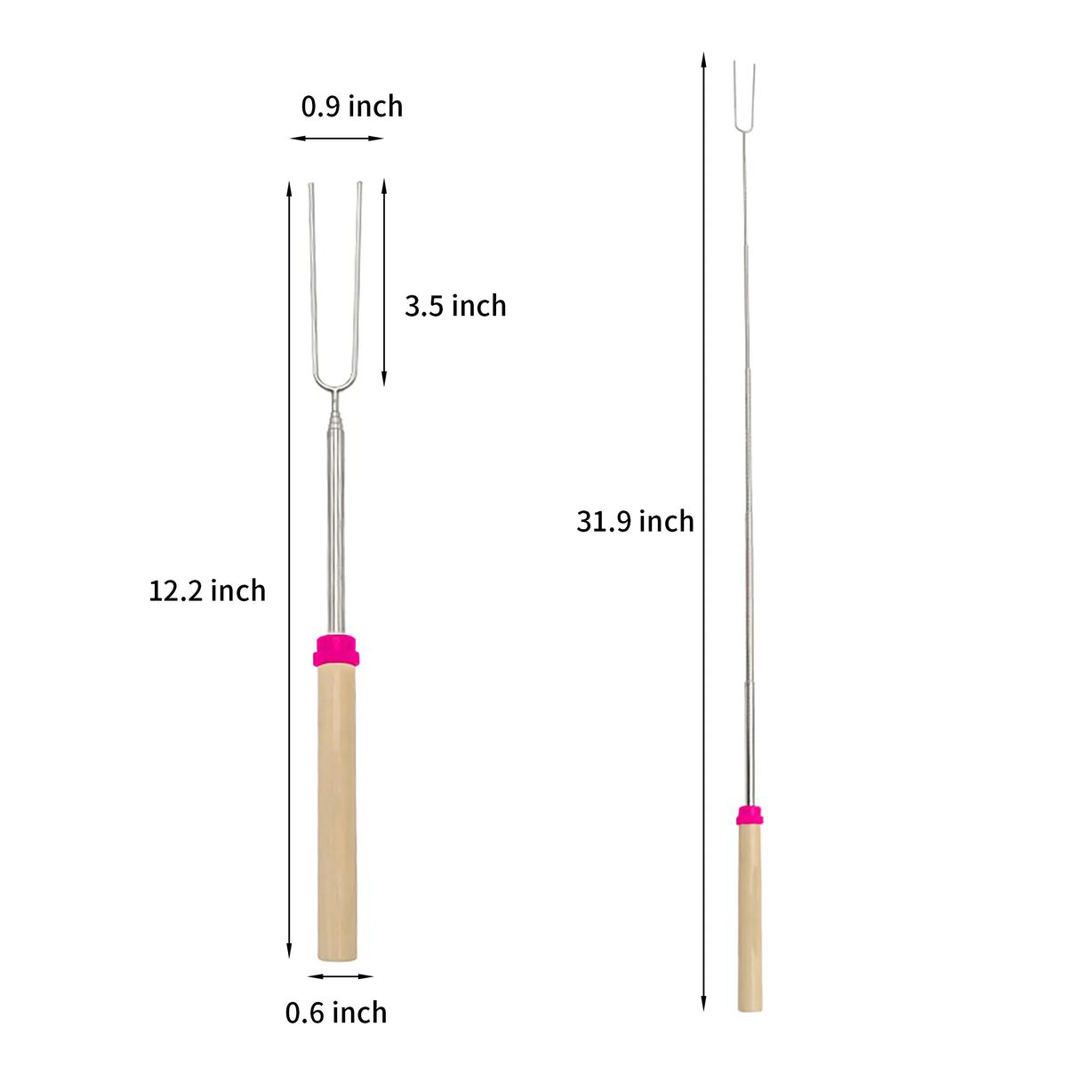 Telescopic BBQ Fork 31 Inch for Outdoor Cooking 5